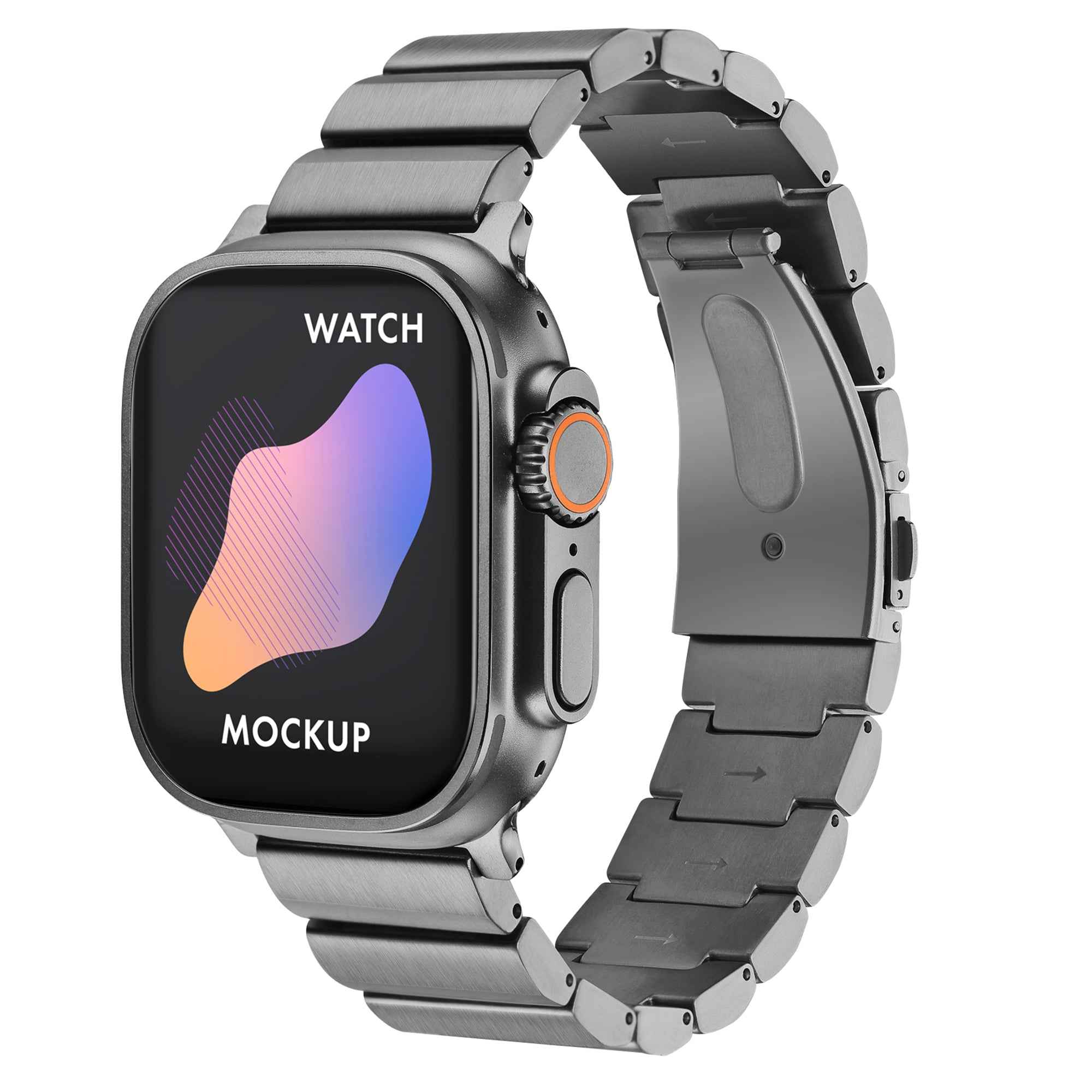 For Apple Watch Series 8 / 7 41mm / SE / SE (2022) / 4 / 5 / 6 40mm / 3 / 2 / 1 38mm Watch Band Titanium Alloy Wrist Strap - Grey