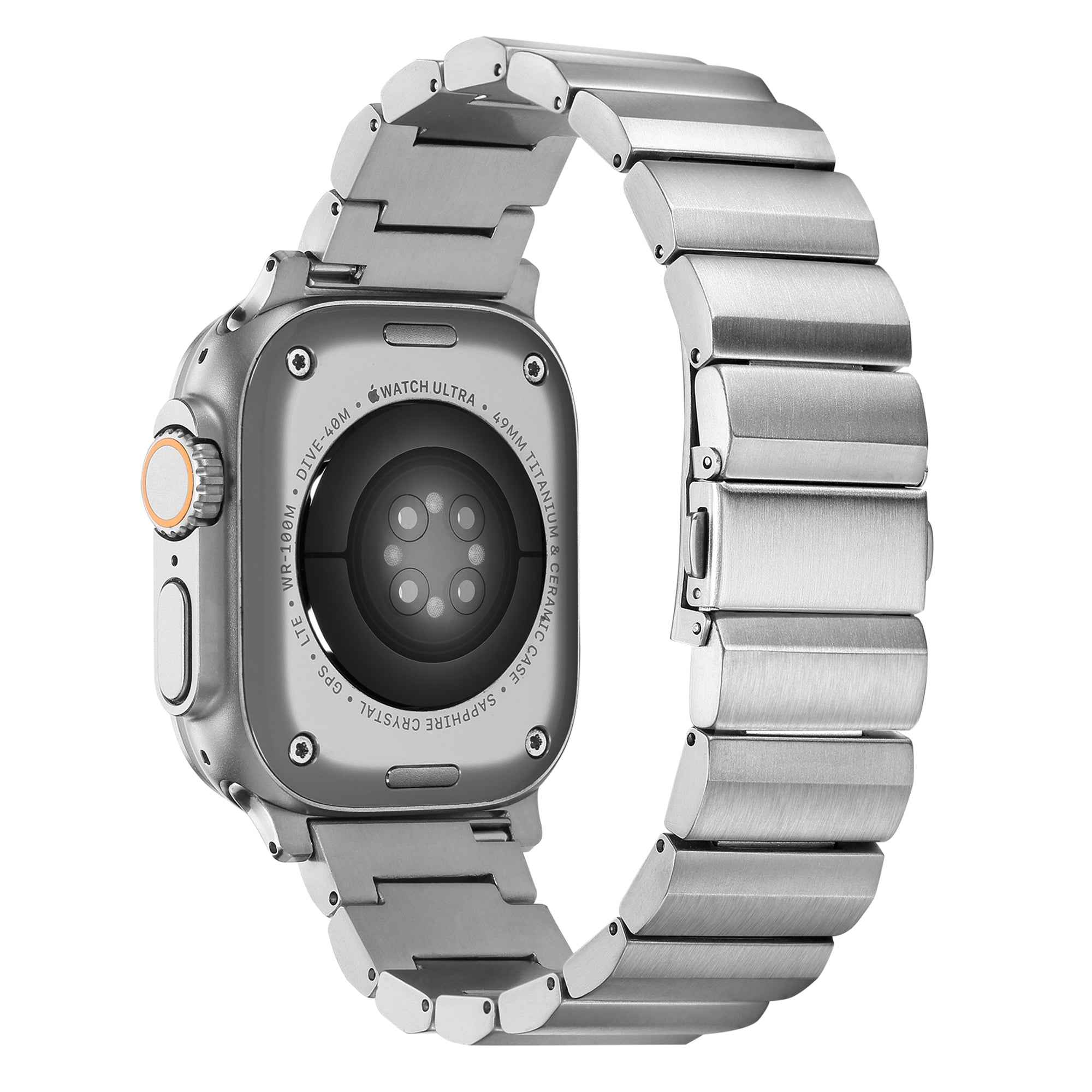 For Apple Watch Series 8 / 7 41mm / SE / SE (2022) / 4 / 5 / 6 40mm / 3 / 2 / 1 38mm Watch Band Titanium Alloy Wrist Strap - Silver