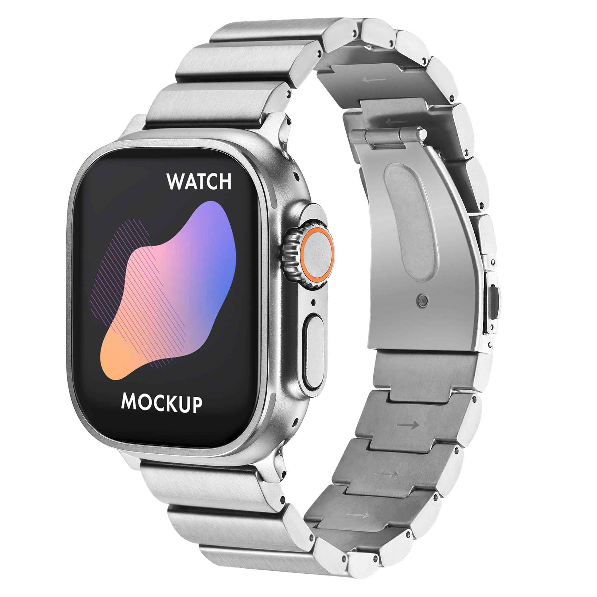 For Apple Watch Series 8 / 7 41mm / SE / SE (2022) / 4 / 5 / 6 40mm / 3 / 2 / 1 38mm Watch Band Titanium Alloy Wrist Strap - Silver