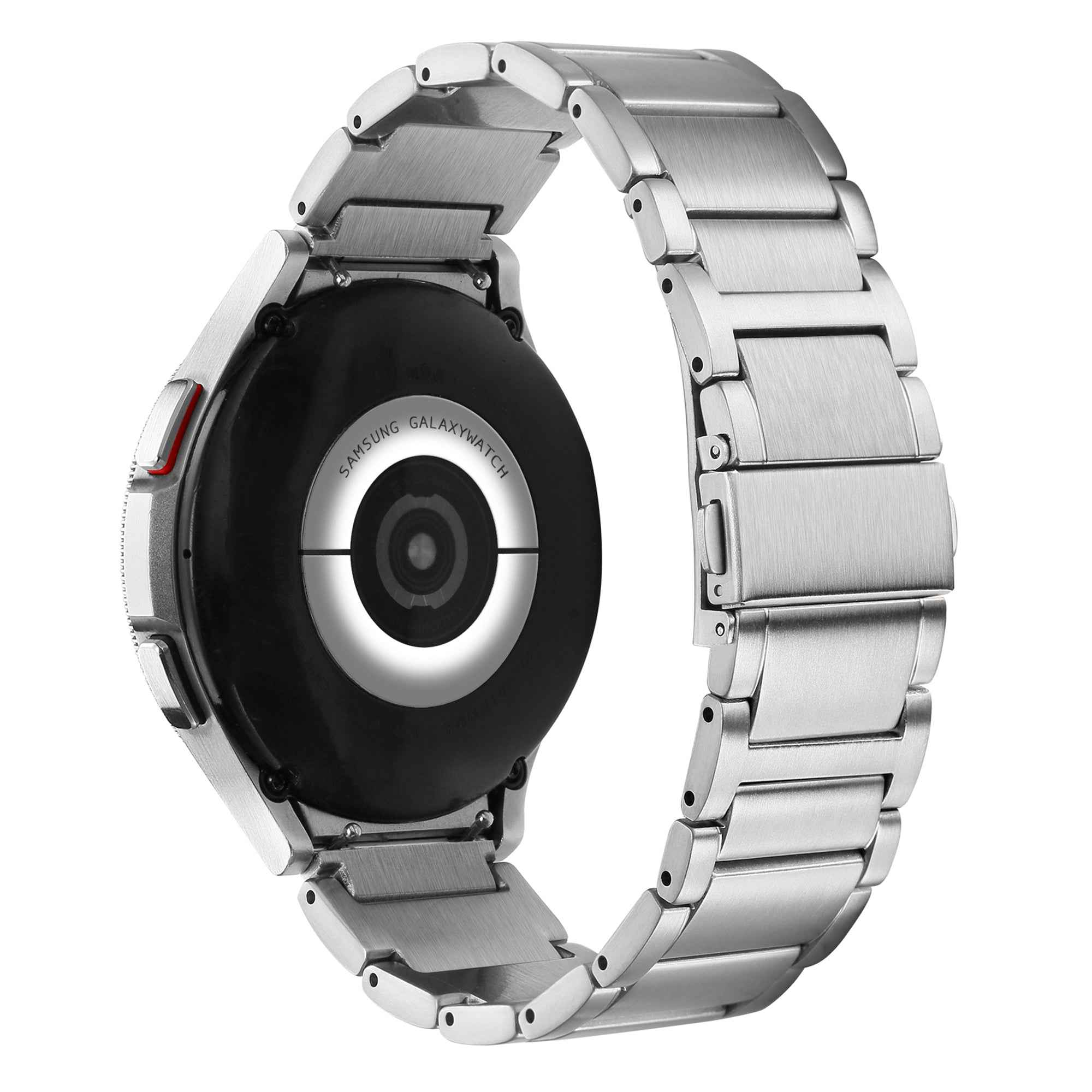 for Samsung Galaxy Watch6 40mm 44mm / Watch6 Classic 43mm 47mm / Watch 5 40mm 44mm / Watch4 40mm 44mm Shockproof Titanium Alloy Smartwatch Strap - Silver