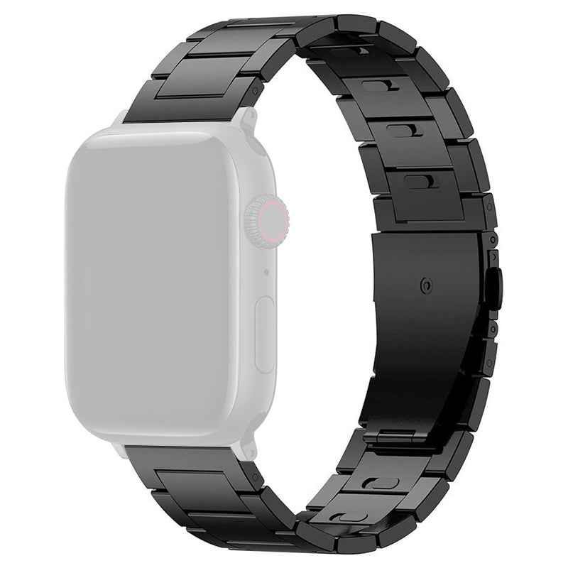 For Apple Watch Ultra 49mm / Series 8 7 45mm / Series 6 5 4 SE SE (2022) 44mm / Series 3 2 1 42mm Titanium Alloy Smartwatch Strap - Black