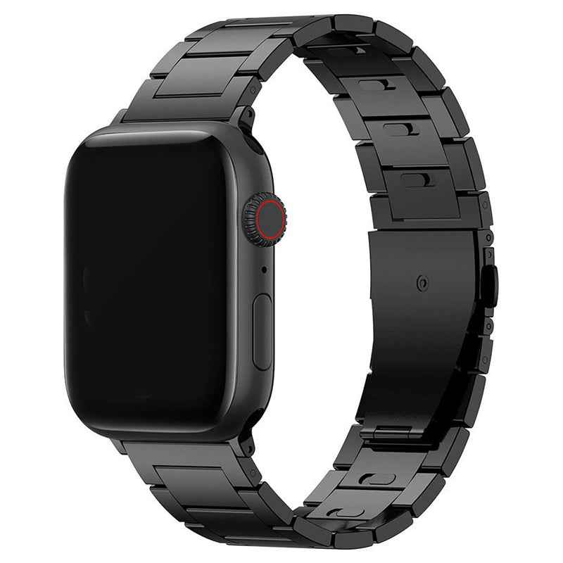 For Apple Watch Ultra 49mm / Series 8 7 45mm / Series 6 5 4 SE SE (2022) 44mm / Series 3 2 1 42mm Titanium Alloy Smartwatch Strap - Black