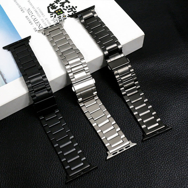 For Apple Watch Ultra 49mm / Series 8 7 45mm / Series 6 5 4 SE SE (2022) 44mm / Series 3 2 1 42mm Titanium Alloy Smartwatch Strap - Grey