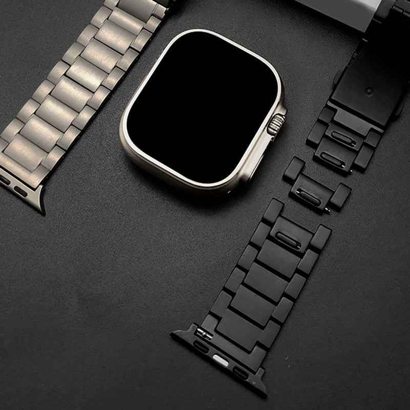 For Apple Watch Series 8 7 41mm / Series 6 5 4 SE SE(2022) 40mm / Series 1 2 3 38mm Titanium Alloy Watch Strap - Silver