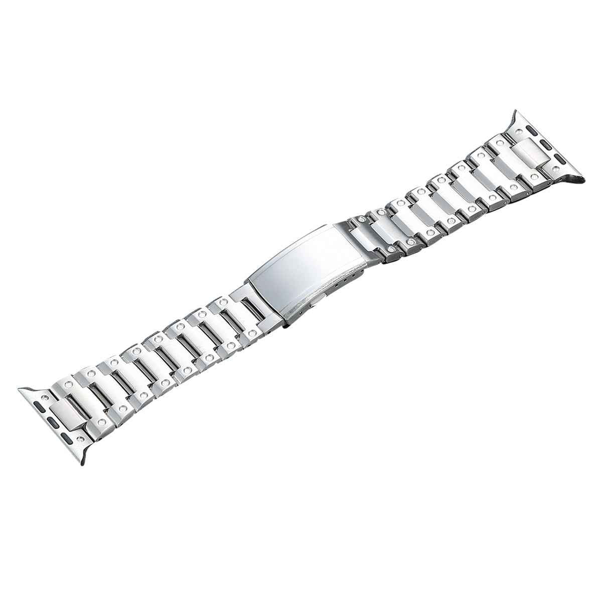 For Apple Watch Ultra 49mm / Series 8 / 7 45mm / 6 / 5 / 4 / SE / SE (2022) 44mm / 3 / 2 / 1 42mm Titanium Steel Watch Band Replacement Strap - Silver
