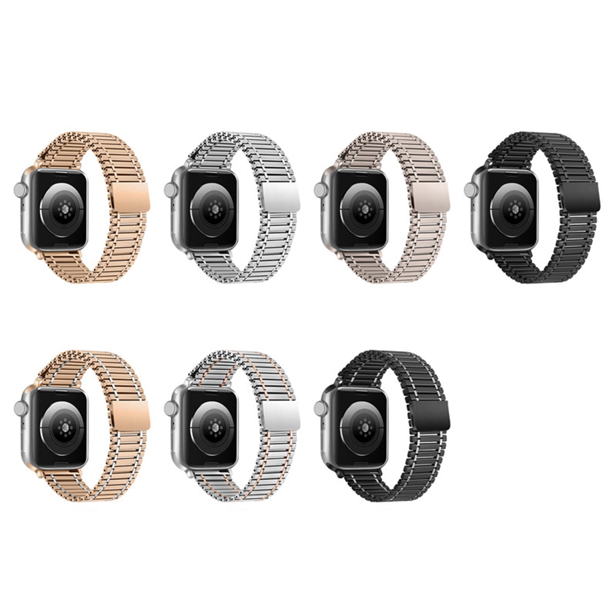 Magnetic Strap for Apple Watch Series 8 / 7 41mm / 6 / 5 / 4 / SE / SE (2022) 40mm / 3 / 2 / 1 38mm Stainless Steel Watchband - Silver - UNIQBUY