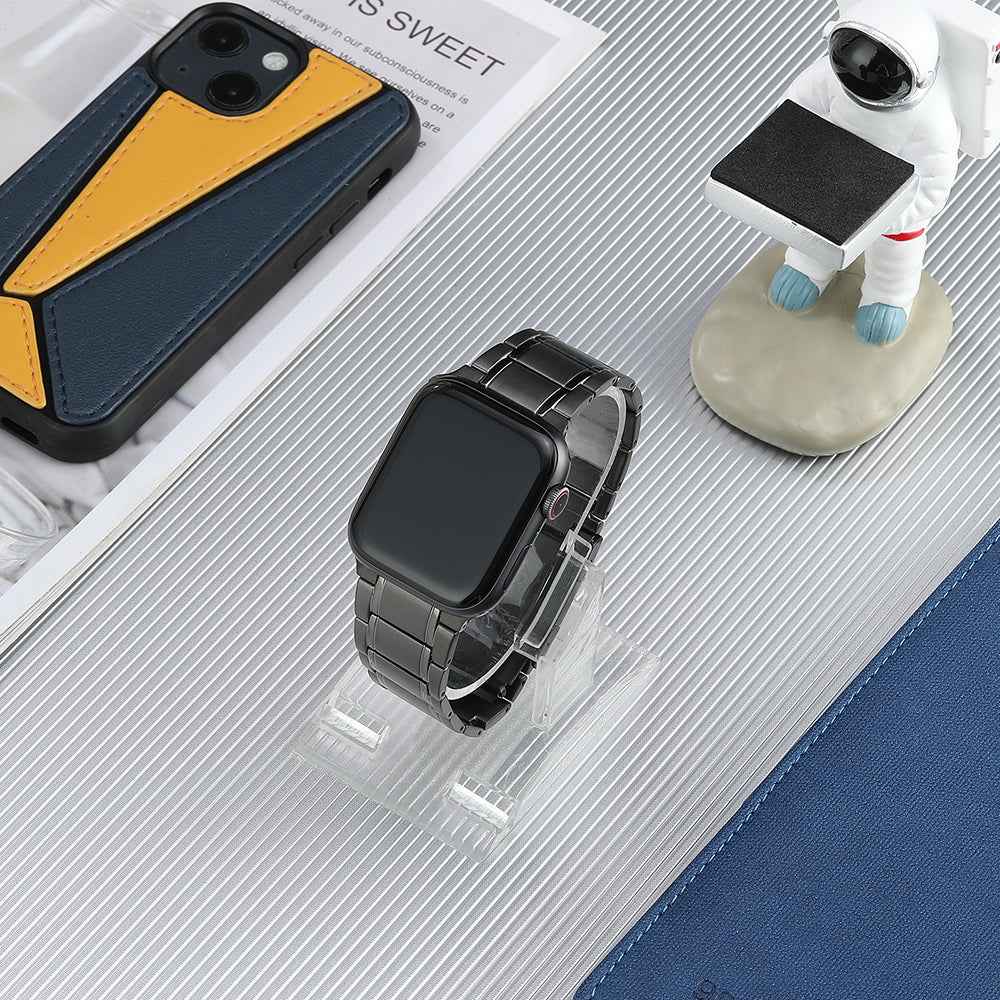 For Apple Watch Series 8 / 7 41mm / 6 / 5 / 4 / SE / SE (2022) 40mm / 3 / 2 / 1 38mm Watch Band Titanium Steel Watch Strap - Grey