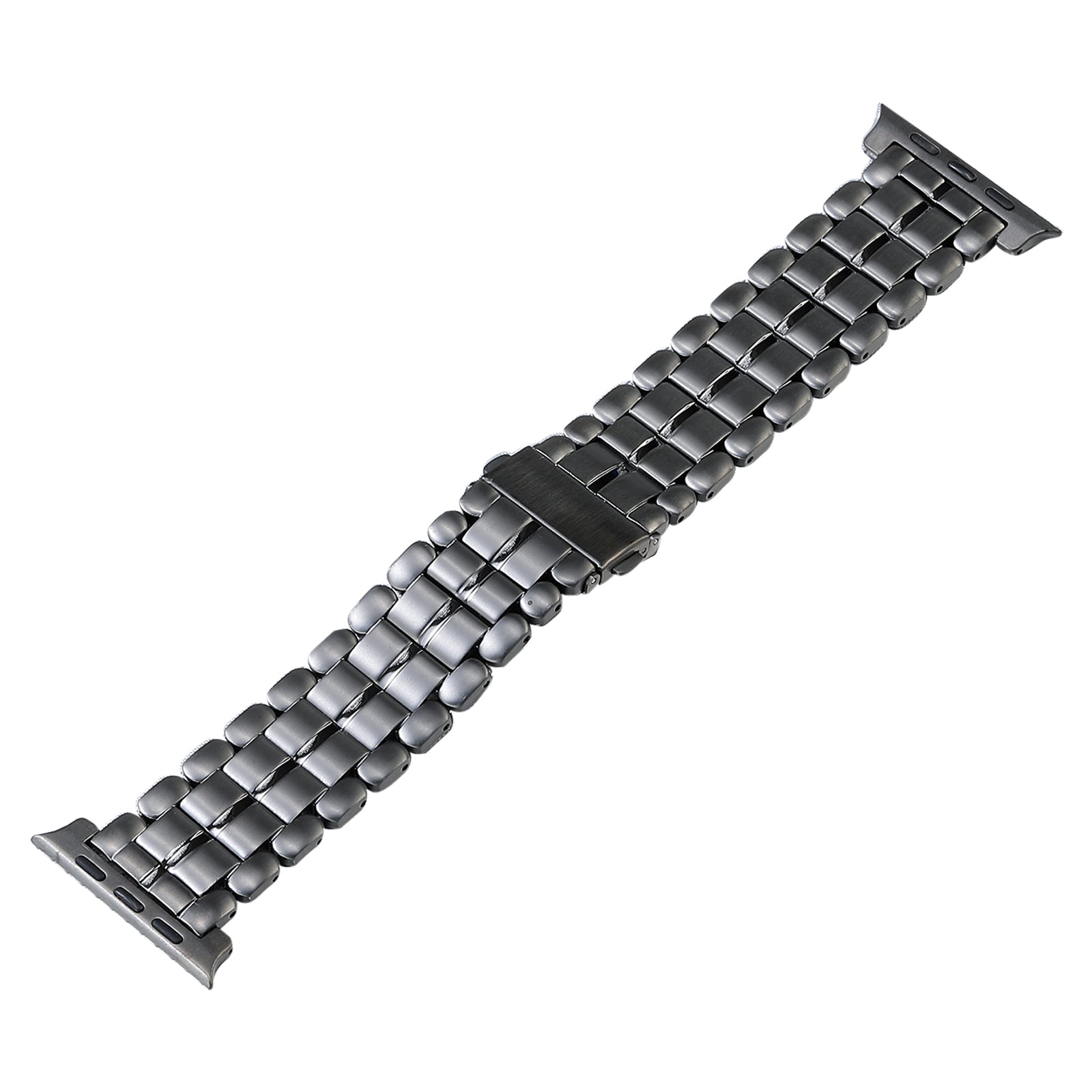 For Apple Watch Ultra 49mm / Series 8 / 7 45mm / 6 / 5 / 4 / SE / SE (2022) 44mm / 3 / 2 / 1 42mm Titanium Steel Watch Band 5 Beads Replace Strap - Grey - UNIQBUY