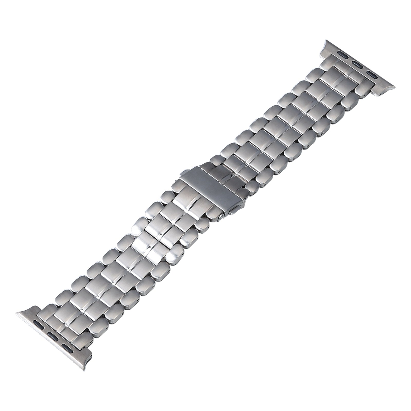 For Apple Watch Series 8 / 7 41mm / 6 / 5 / 4 / SE / SE (2022) 40mm / 3 / 2 / 1 38mm Replacement Watch Band 5 Beads Titanium Steel Strap - Silver - UNIQBUY