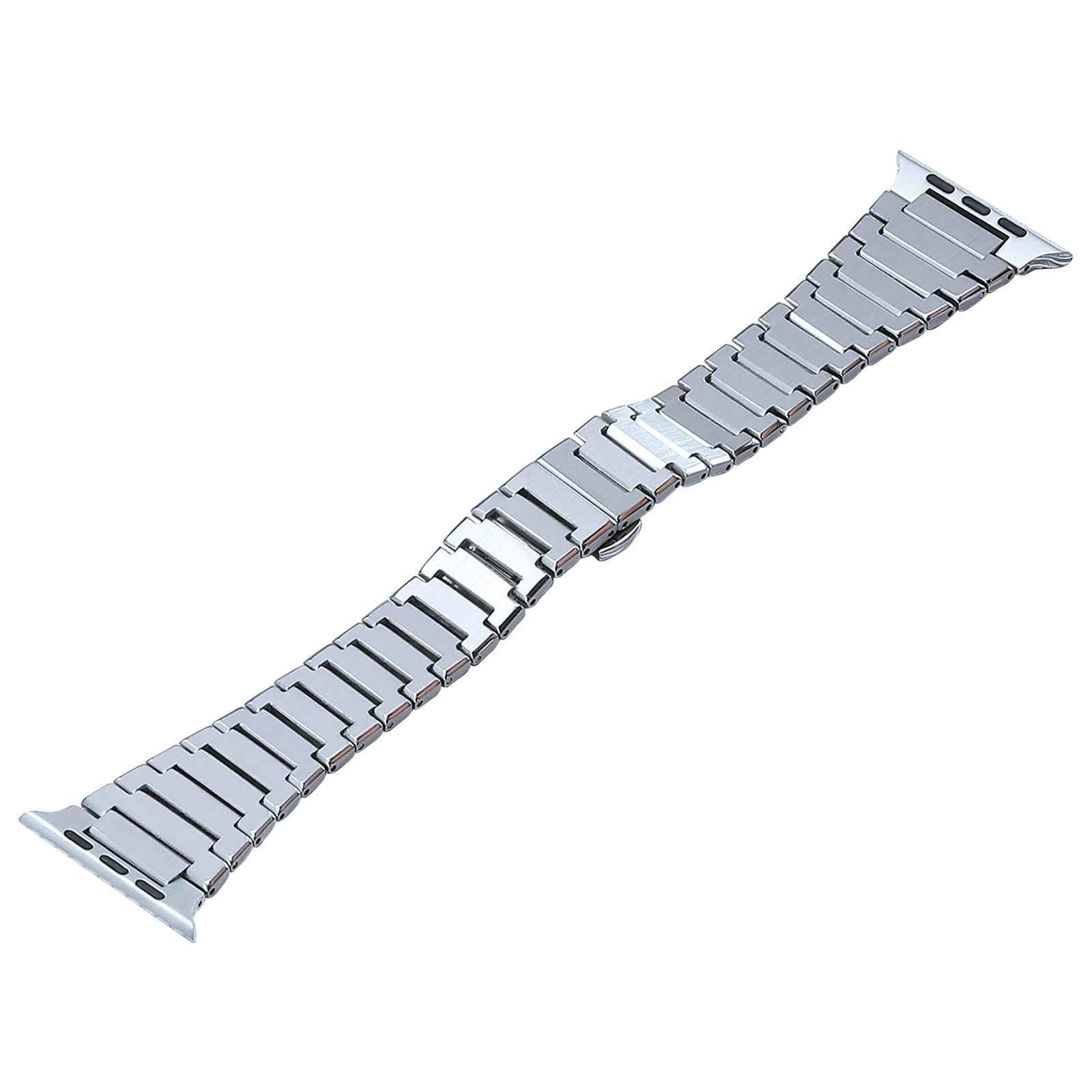 For Apple Watch Ultra 49mm / Series 8 / 7 45mm / 6 / 5 / 4 / SE / SE (2022) 44mm / 3 / 2 / 1 42mm Titanium Steel Watch Band Replace Wrist Strap - Silver