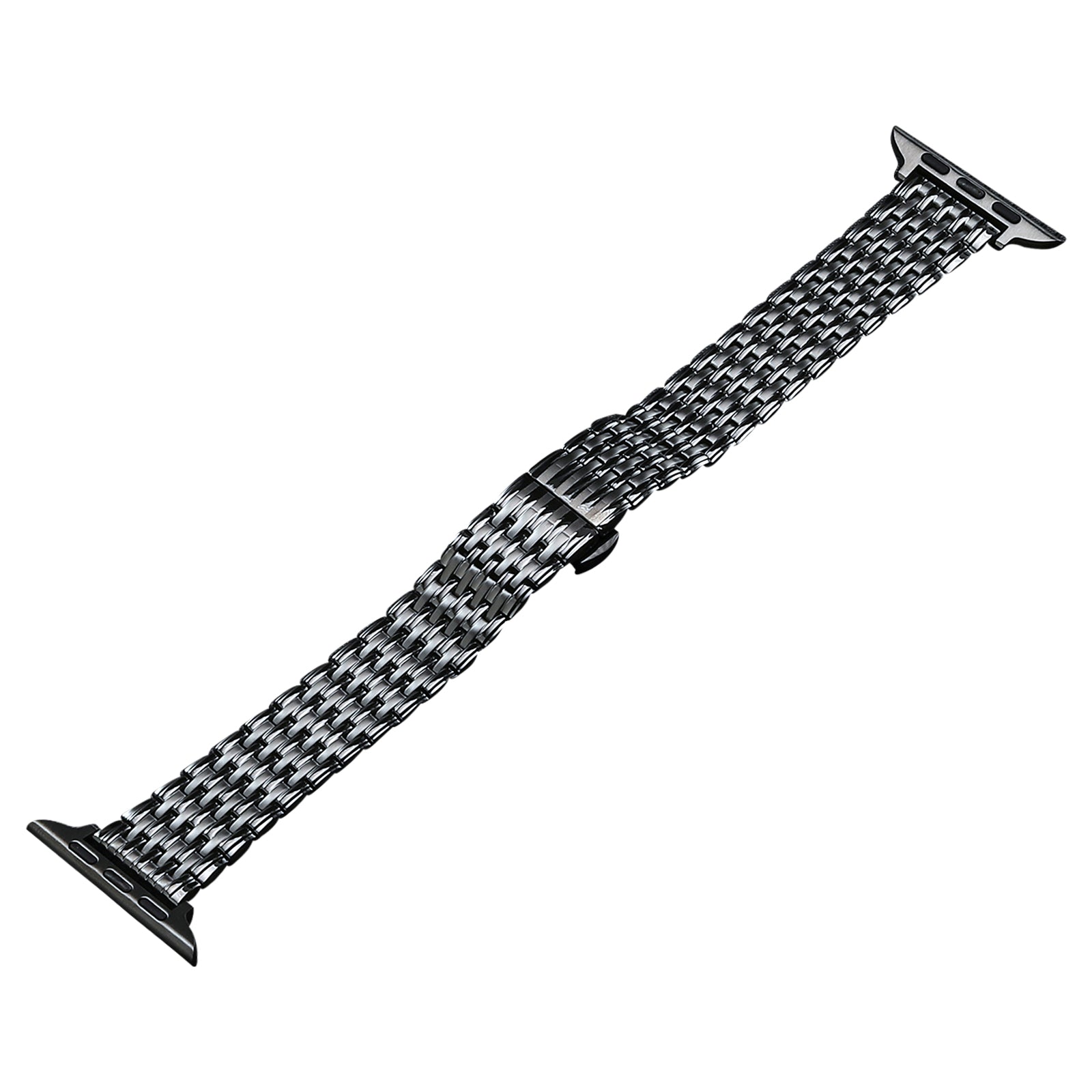 For Apple Watch Ultra 49mm / Series 8 7 45mm / 6 5 4 SE (2022) SE 44mm / 3 2 1 42mm Stylish Wrist Strap Stainless Steel Watch Band - Grey - UNIQBUY