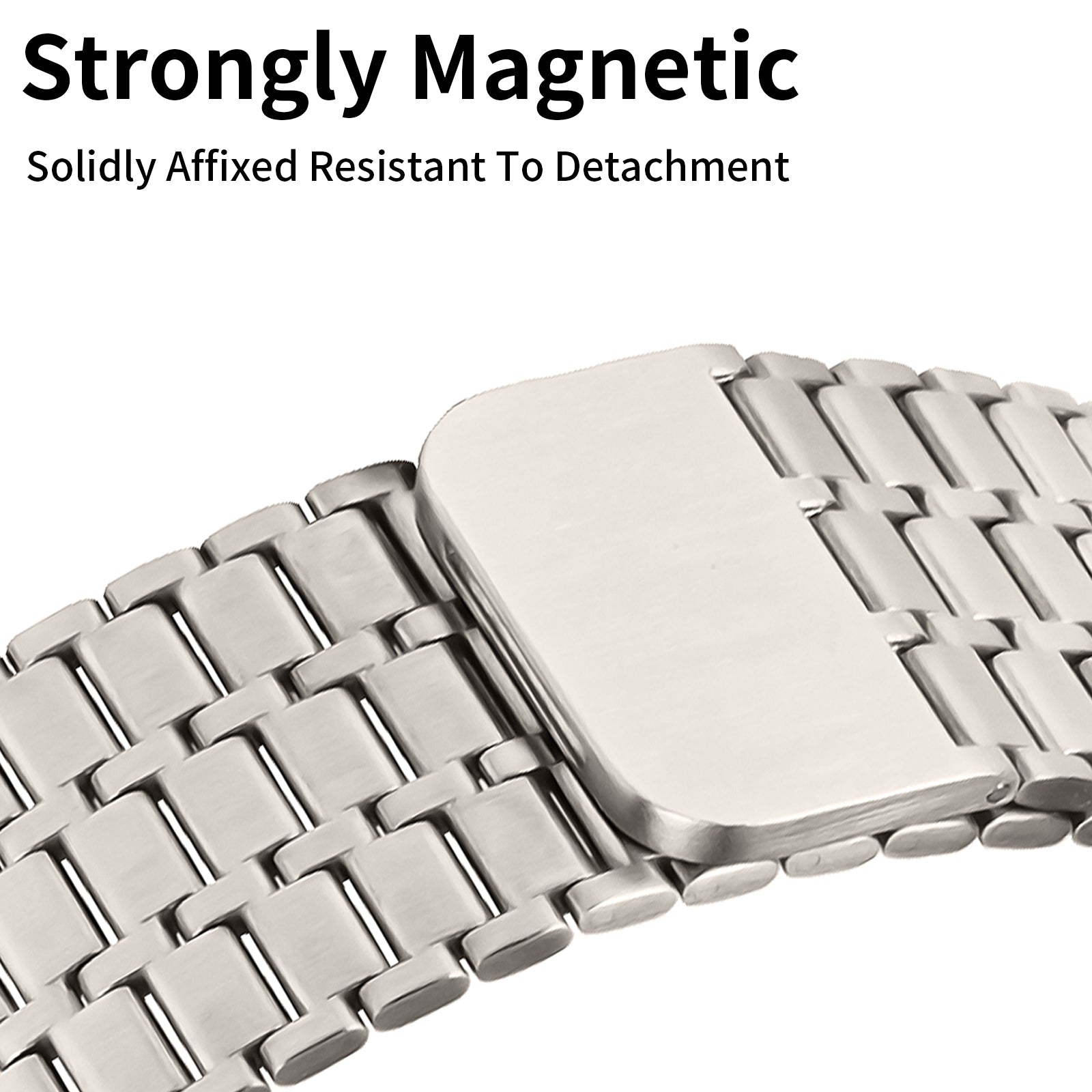 For Apple Watch Ultra 49mm / Series 8 7 45mm / 6 5 4 SE SE (2022) 44mm / 3 2 1 42mm Magnetic Watch Strap 316L Stainless Steel Wristband - Starlight Color - UNIQBUY