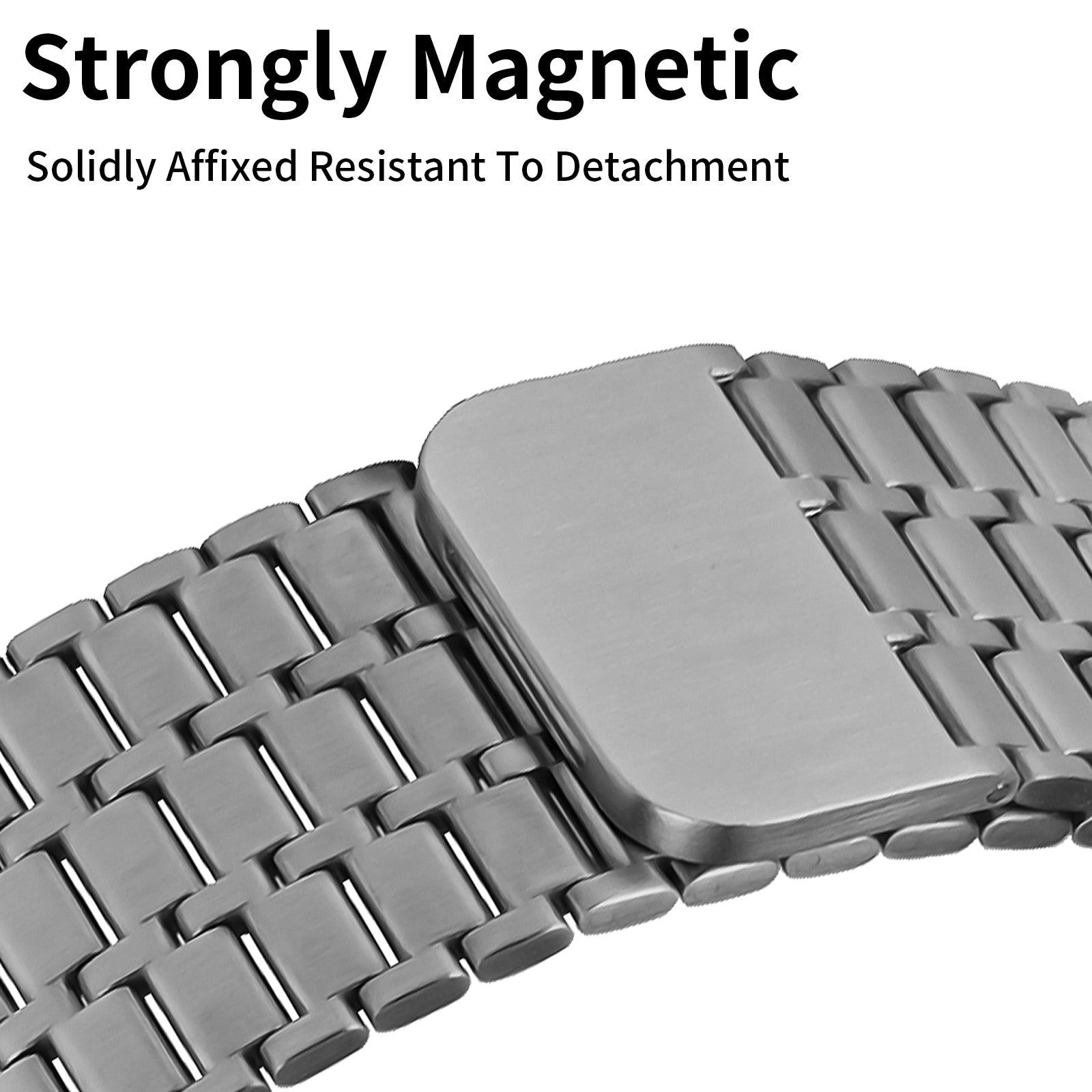 For Apple Watch Series 8 7 41mm / 6 5 4 SE SE (2022) 40mm / 3 2 1 38mm Watch Band 316L Stainless Steel Magnetic Wrist Strap - Titanium Color - UNIQBUY