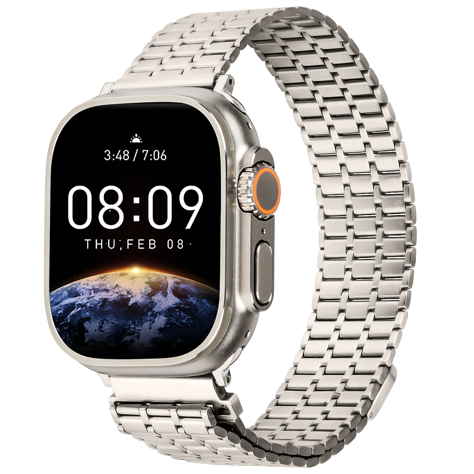 For Apple Watch Series 8 7 41mm / 6 5 4 SE SE (2022) 40mm / 3 2 1 38mm Watch Band 316L Stainless Steel Magnetic Wrist Strap - Starlight Color - UNIQBUY