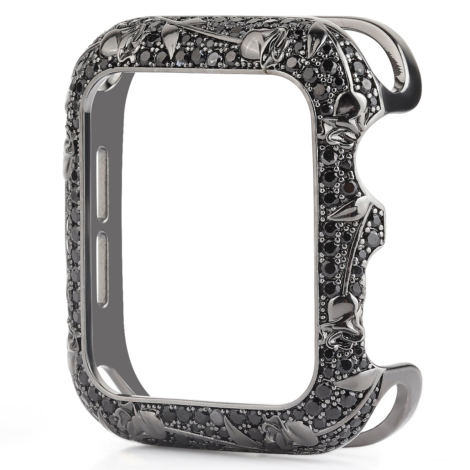 Tulip Zircon Decor Copper Watch Case Protective Cover for Apple Watch SE / SE (2022) 40mm / Series 6 / 5 / 4 40mm - Black - UNIQBUY