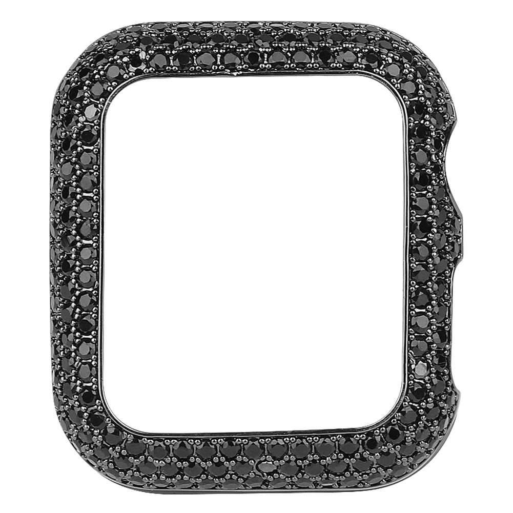 Zircon Decor Scratch-resistant Copper Watch Case Protective Cover for Apple Watch SE / SE (2022) 40mm / Series 6 / 5 / 4 40mm - Black - UNIQBUY