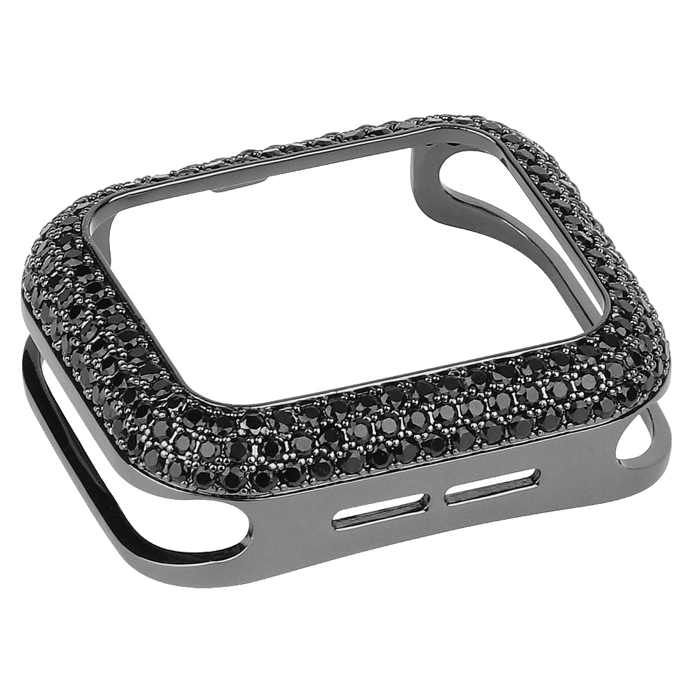 Zircon Decor Scratch-resistant Copper Watch Case Protective Cover for Apple Watch SE / SE (2022) 40mm / Series 6 / 5 / 4 40mm - Black - UNIQBUY