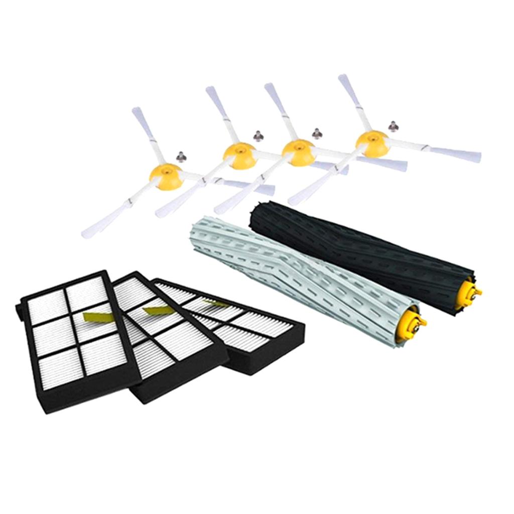 1 Set of Vacuum Cleaner Parts - Main Brush & 3Arm Side Brush & Filter Screen