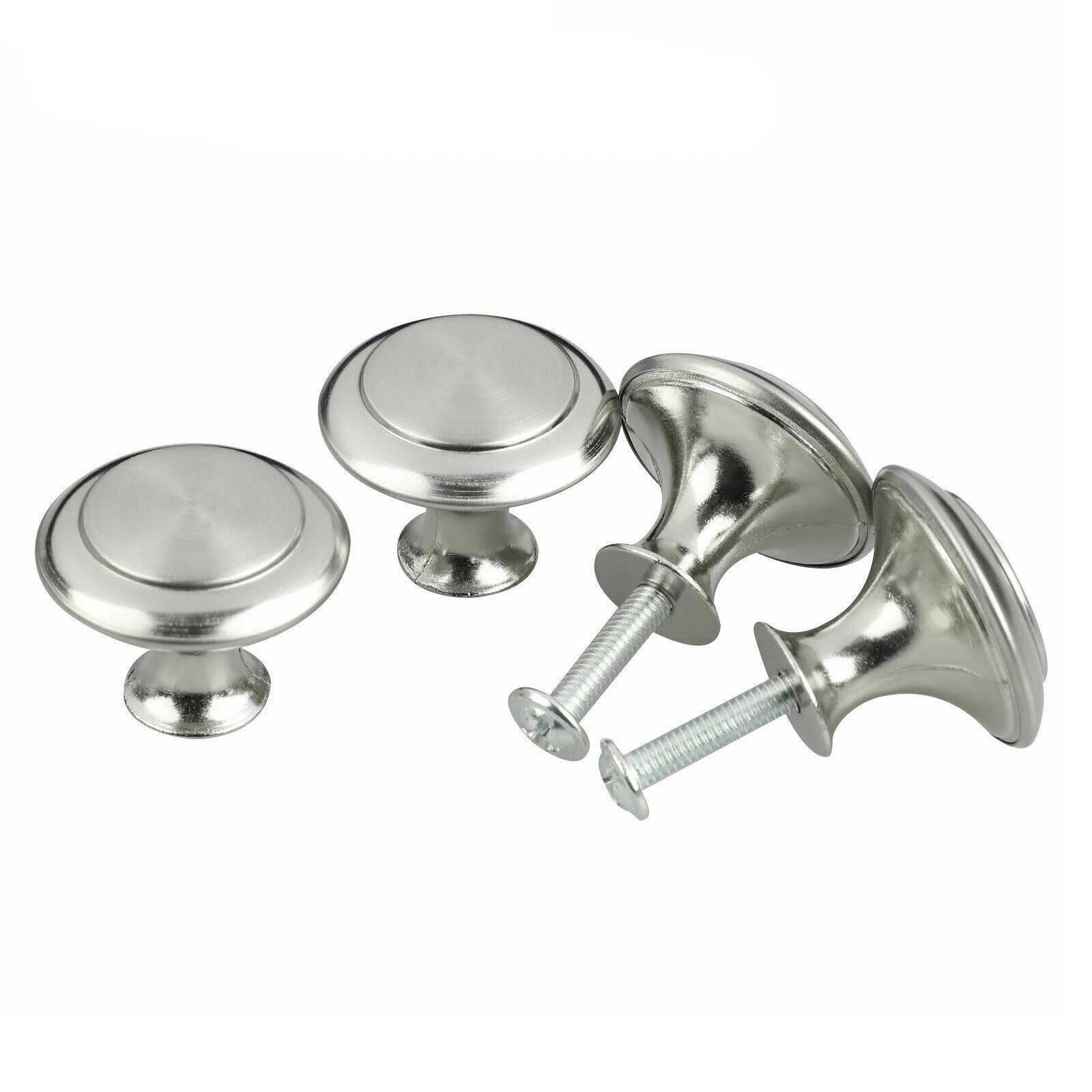 20x Door Knobs Cabinet Handles Cupboard Drawer Kitchen Stainless Steel DIY