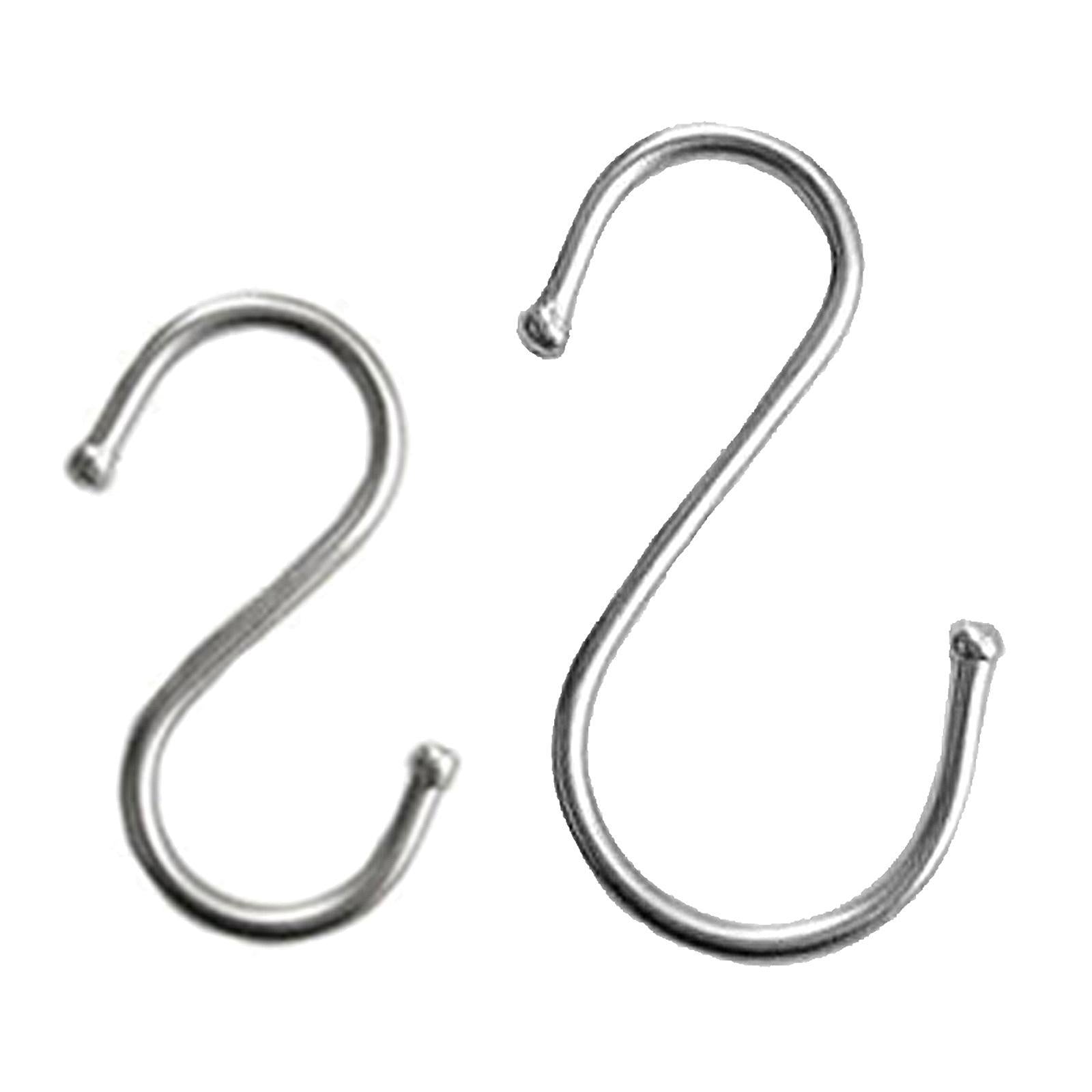 5pcs Stainless S Hooks Kitchen Meat Pan Utensil Clothes Hanger 65x18x18mm