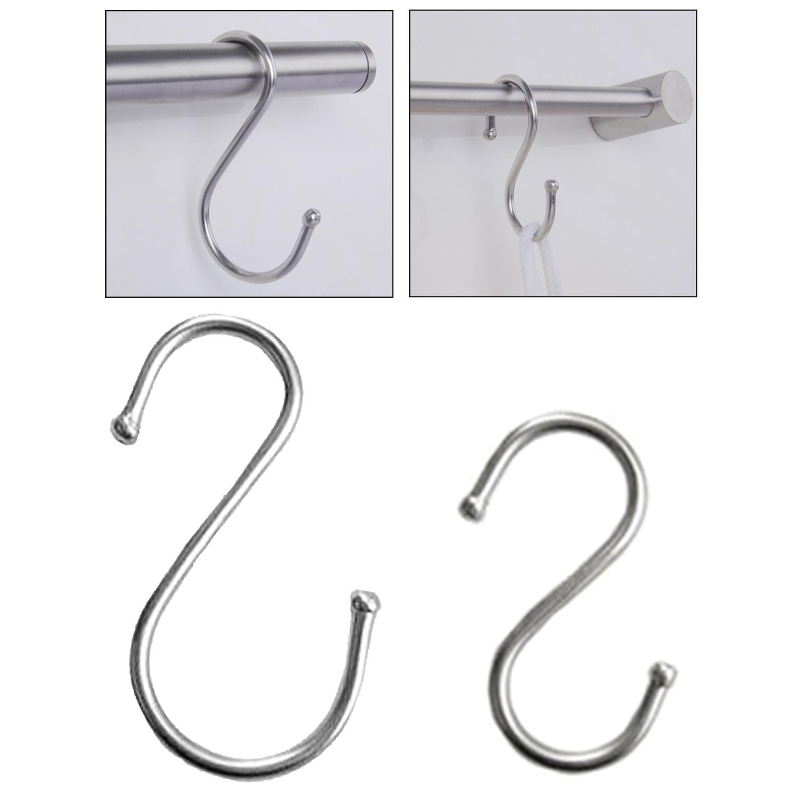 5pcs Stainless S Hooks Kitchen Meat Pan Utensil Clothes Hanger 65x18x18mm