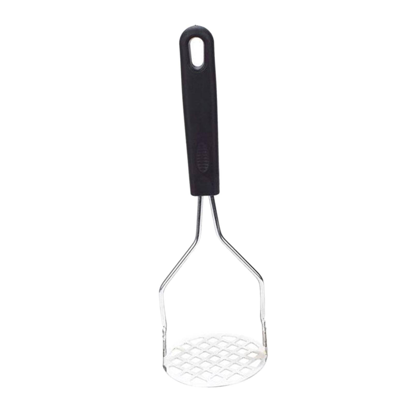 Potato Masher Stainless Steel for Tomato Vegetable Hand-Mashed Black