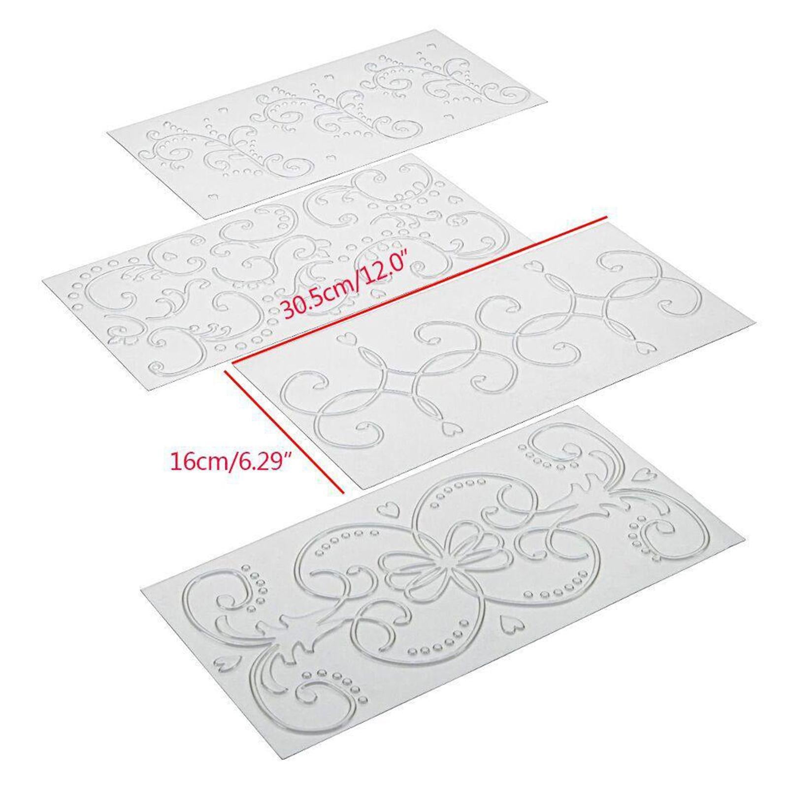 DIY Cake Fondant Impression Mat Cake Border Decorating Tools Rattan Pattern