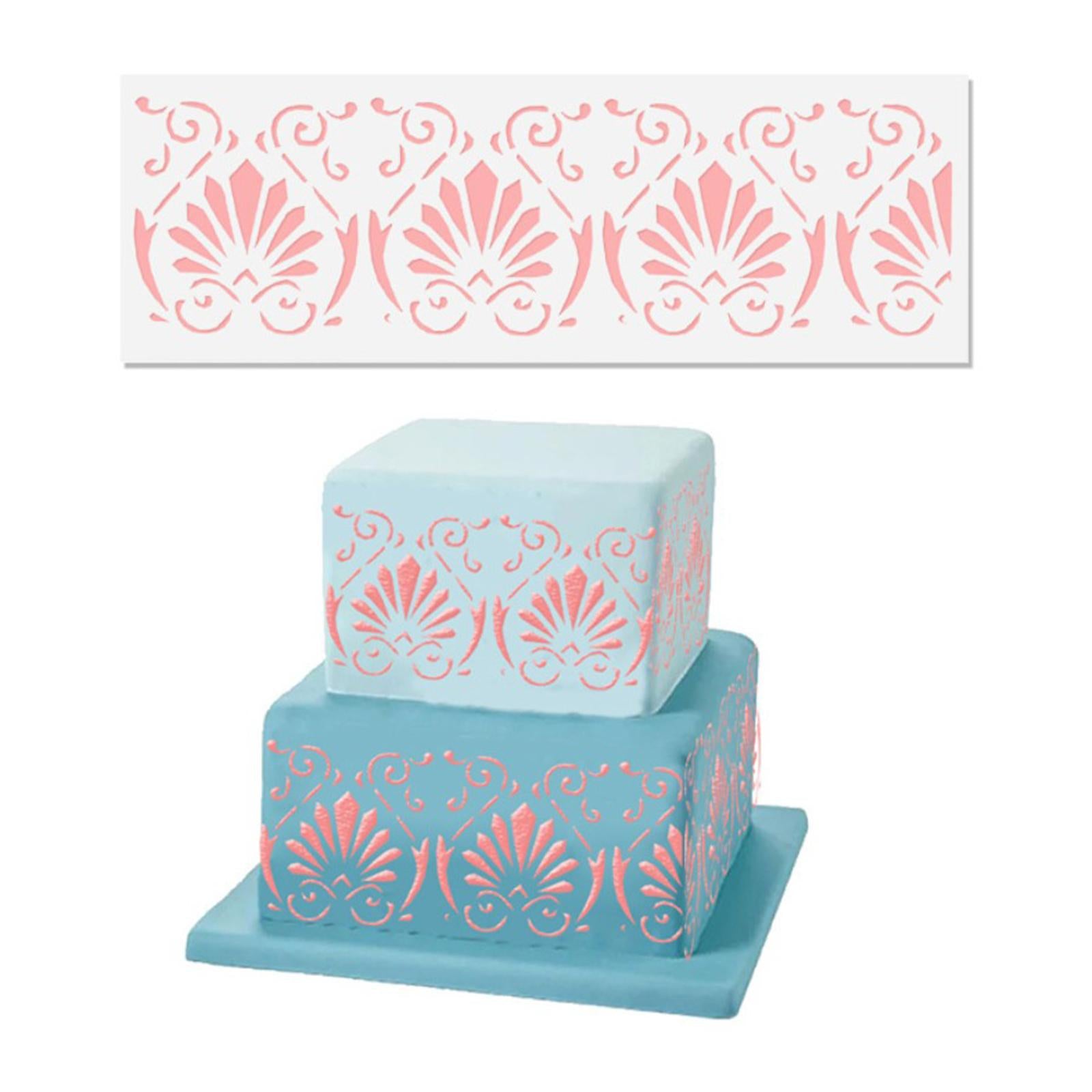 9Pcs DIY Silicone Cake Lace Decoration Moulds Embosser Mat Mold