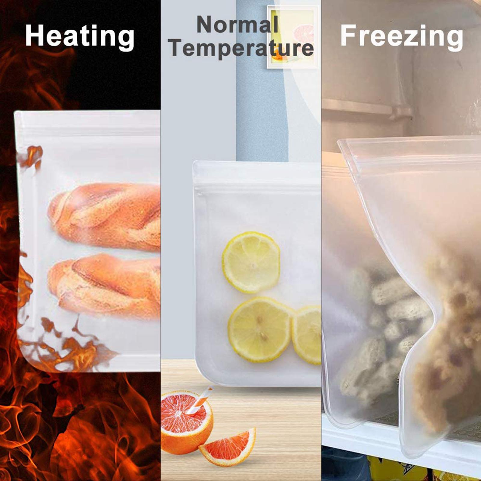 Leakproof Silicone Food Storage Bag Zip 1pc 16x22cm