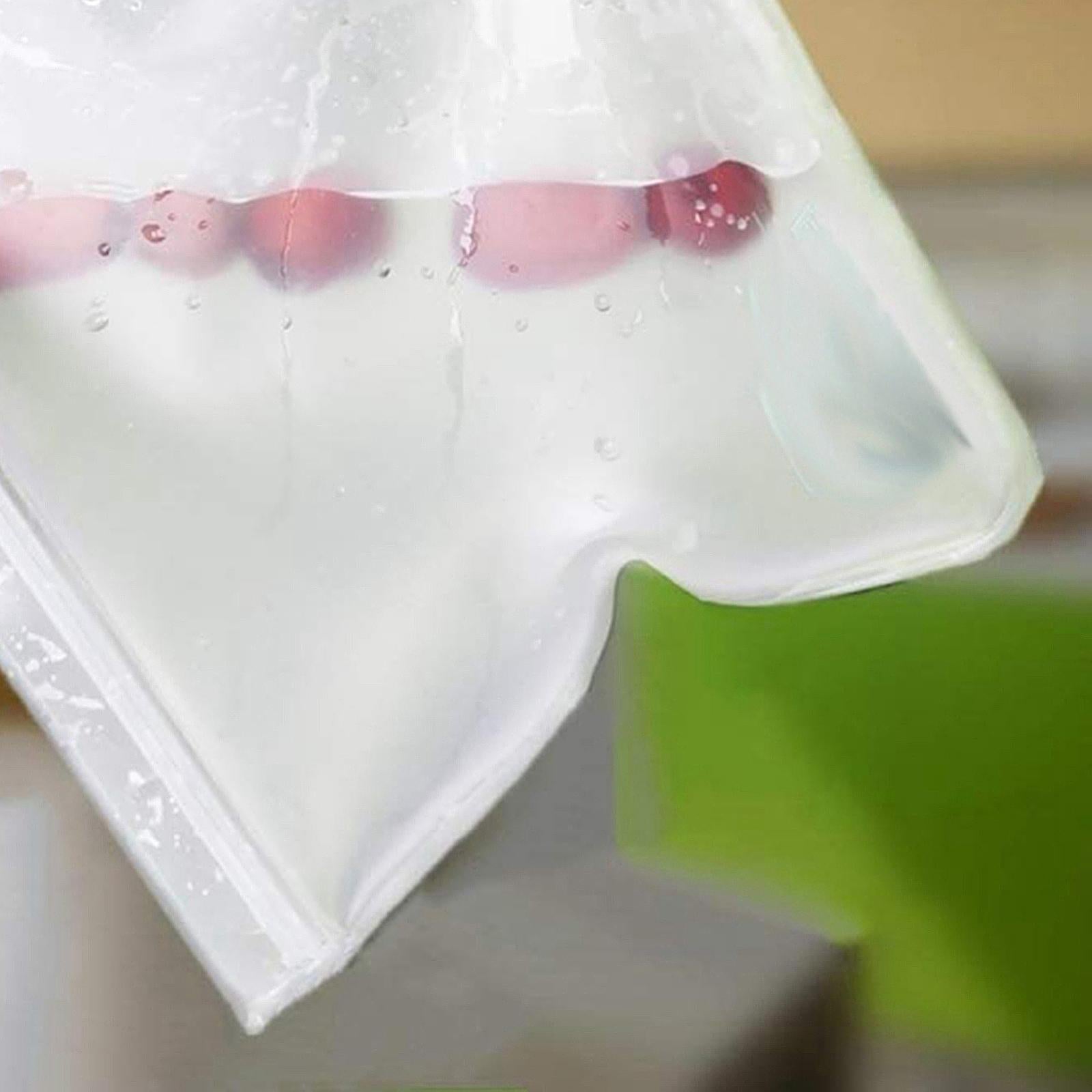Leakproof Silicone Food Storage Bag Zip 2pcs 16x22cm and 4pcs 19.4x22cm