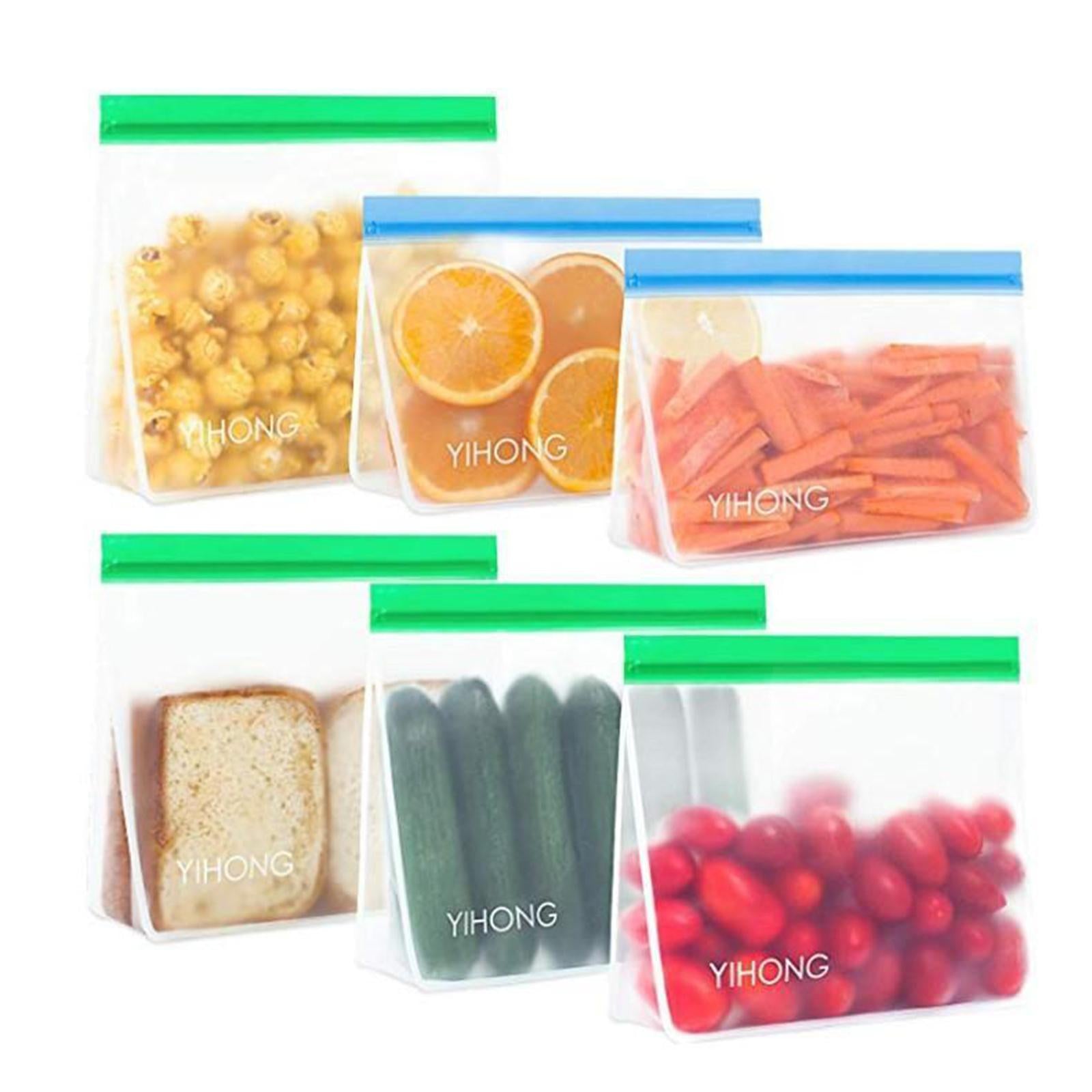3x Food Storage Fresh Bag PEVA Meat Fruits BPA Free Freezer Container M