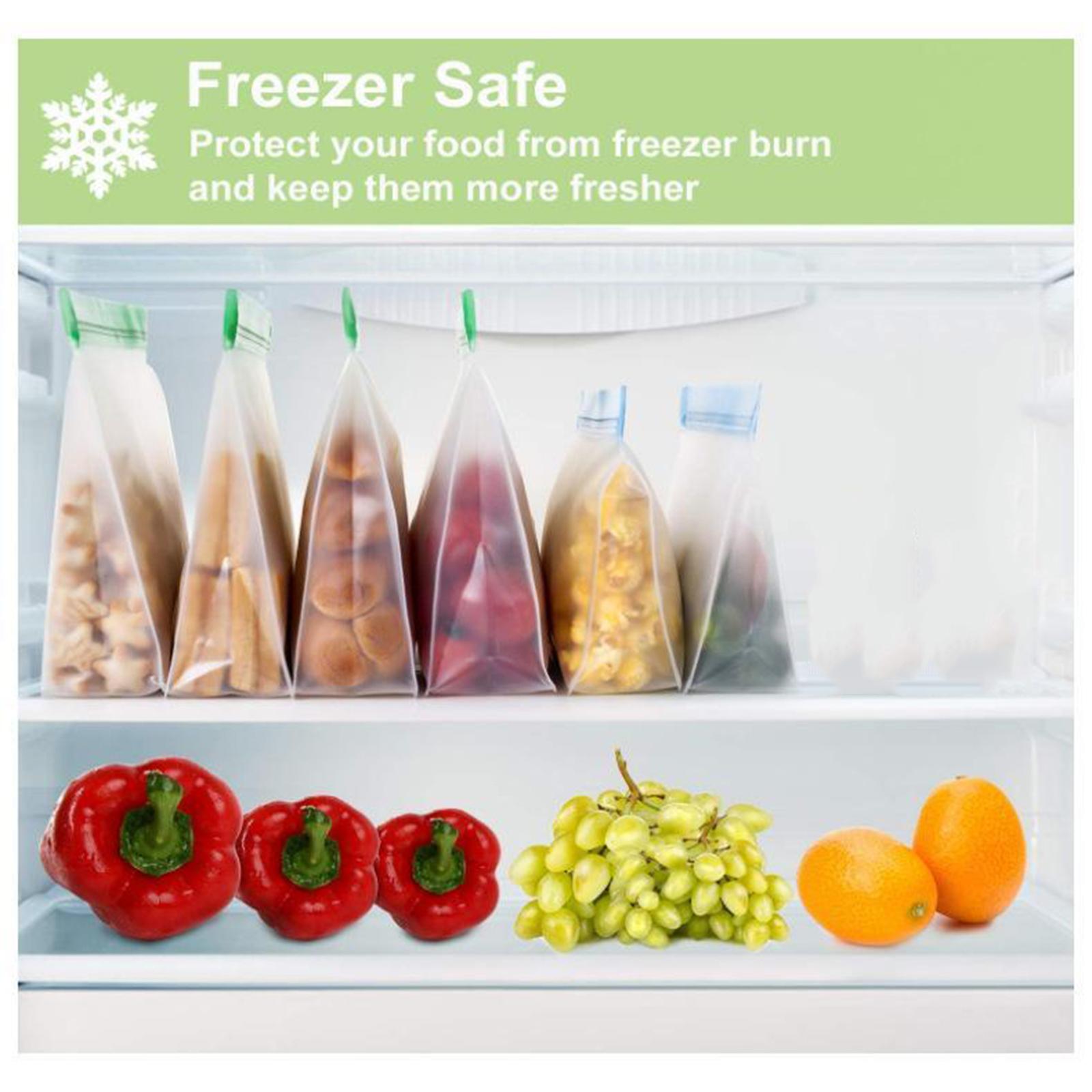 3x Food Storage Fresh Bag PEVA Meat Fruits BPA Free Freezer Container L