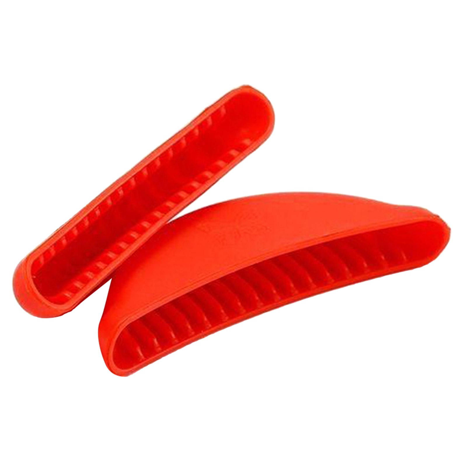 3Pcs Silicone Hot Skillet Handle Cover Holder Heat Resistant Removable Red
