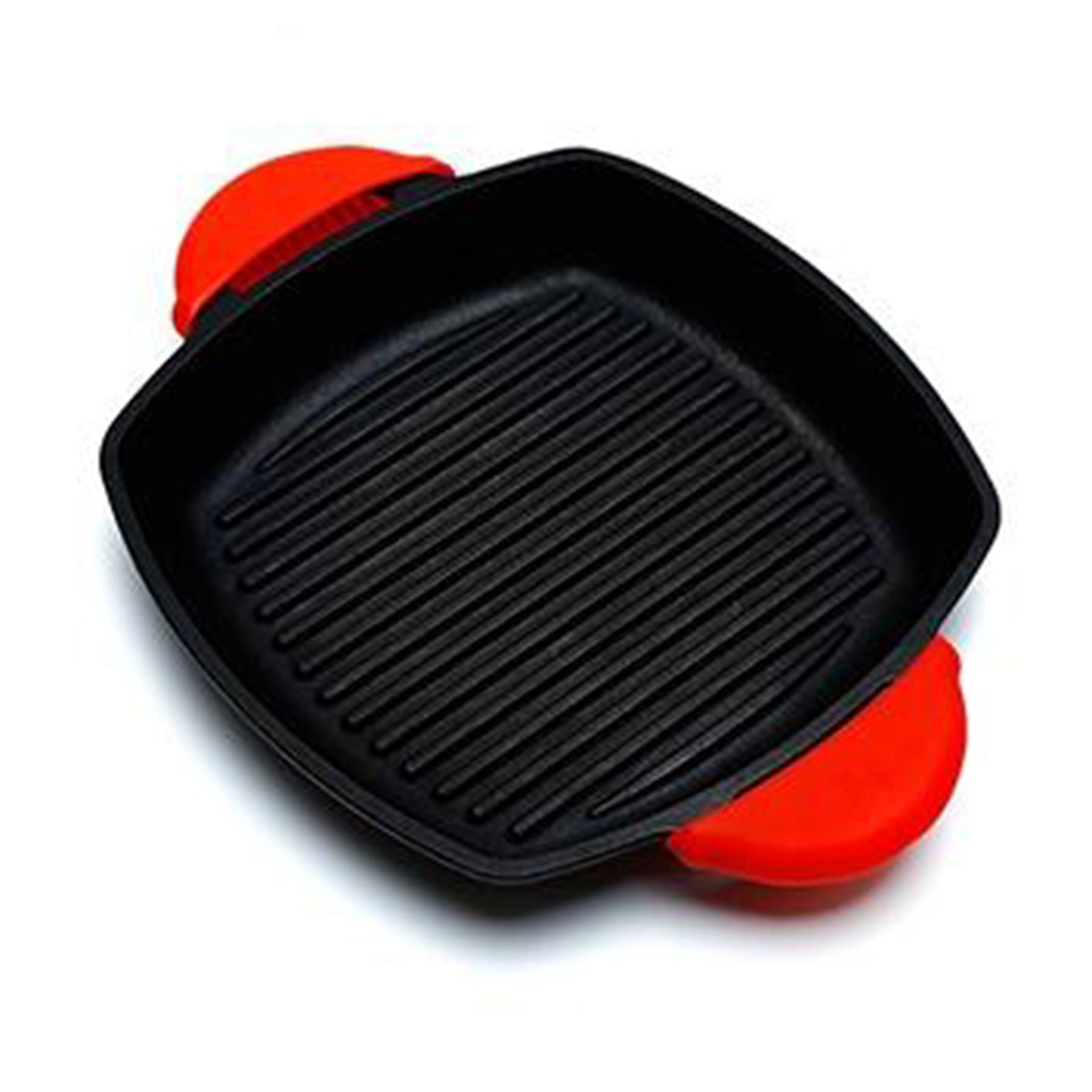 3Pcs Silicone Hot Skillet Handle Cover Holder Heat Resistant Removable Red