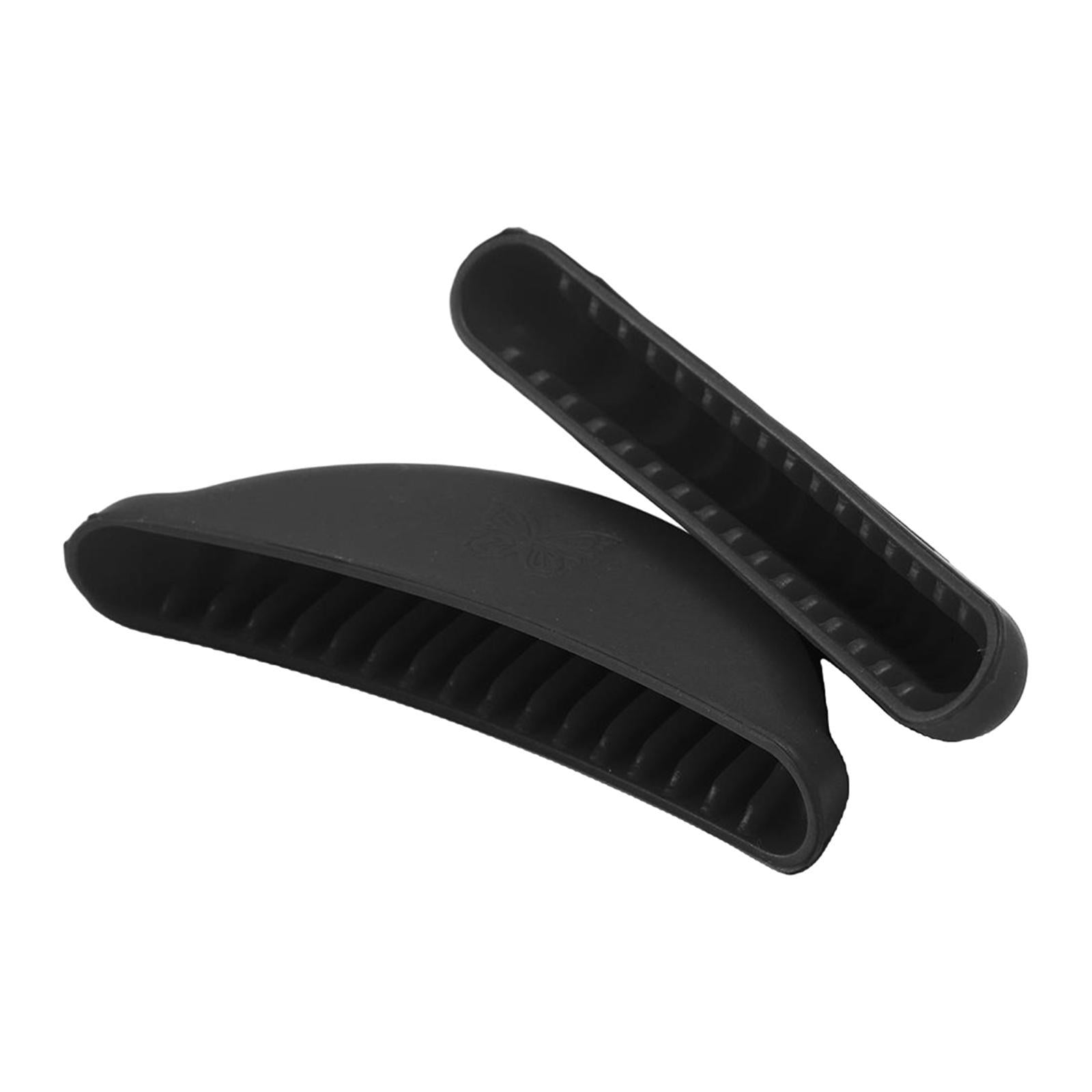 3Pcs Silicone Hot Skillet Handle Cover Holder Heat Resistant Removable Black