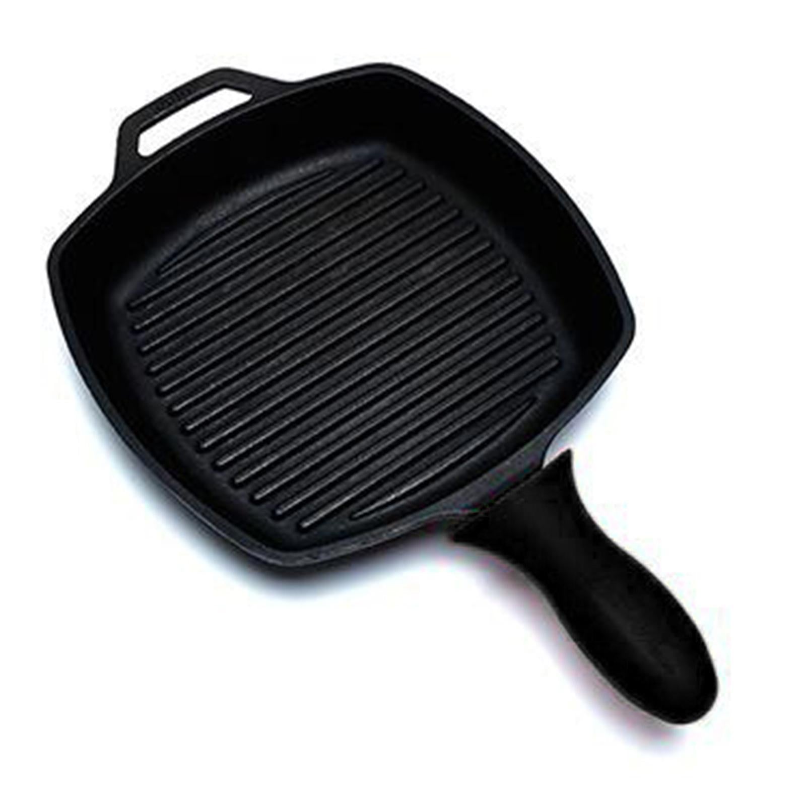 3Pcs Silicone Hot Skillet Handle Cover Holder Heat Resistant Removable Black