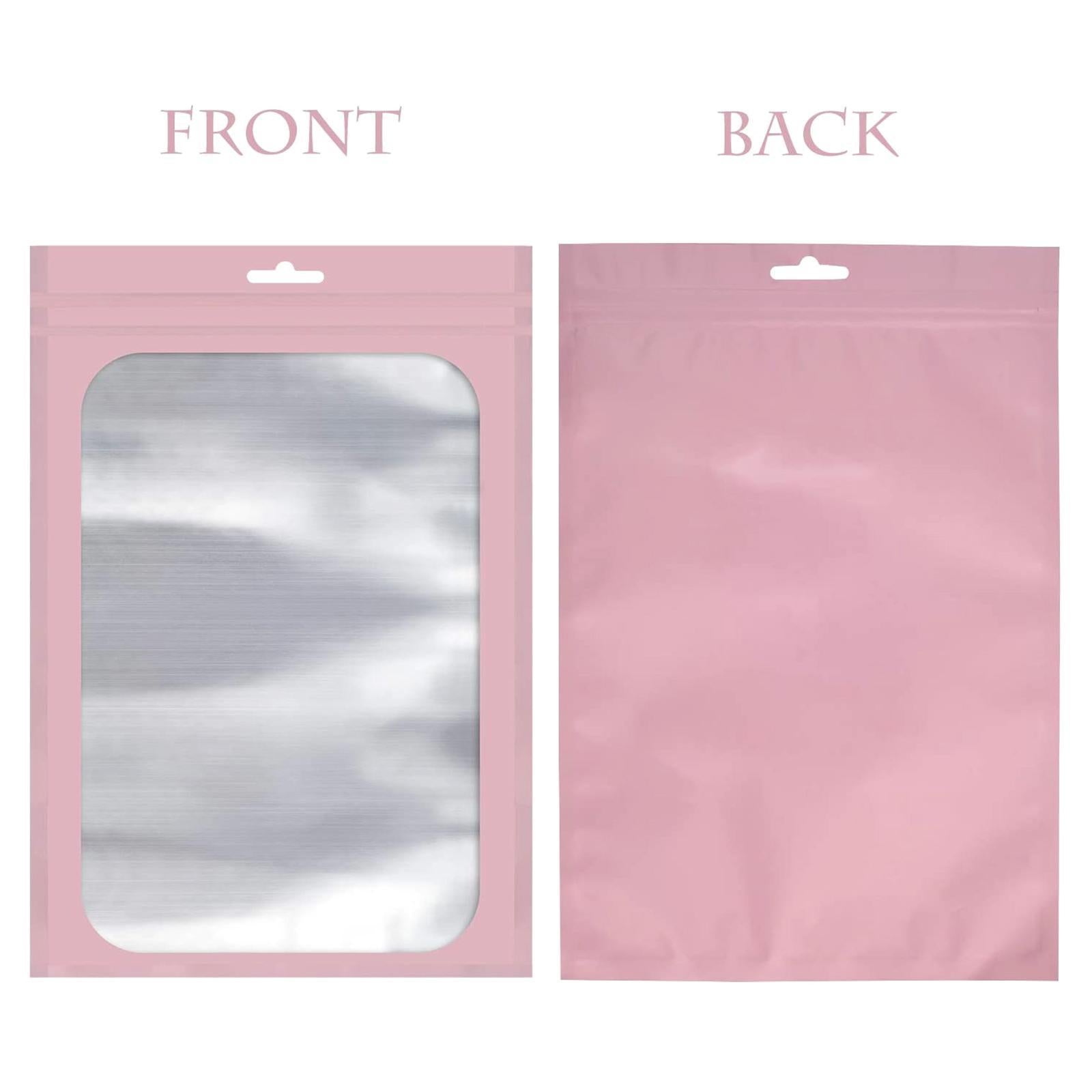 100x Mylar Bag Food Storage Container Snacks Jewelry Packing Storing Pink M