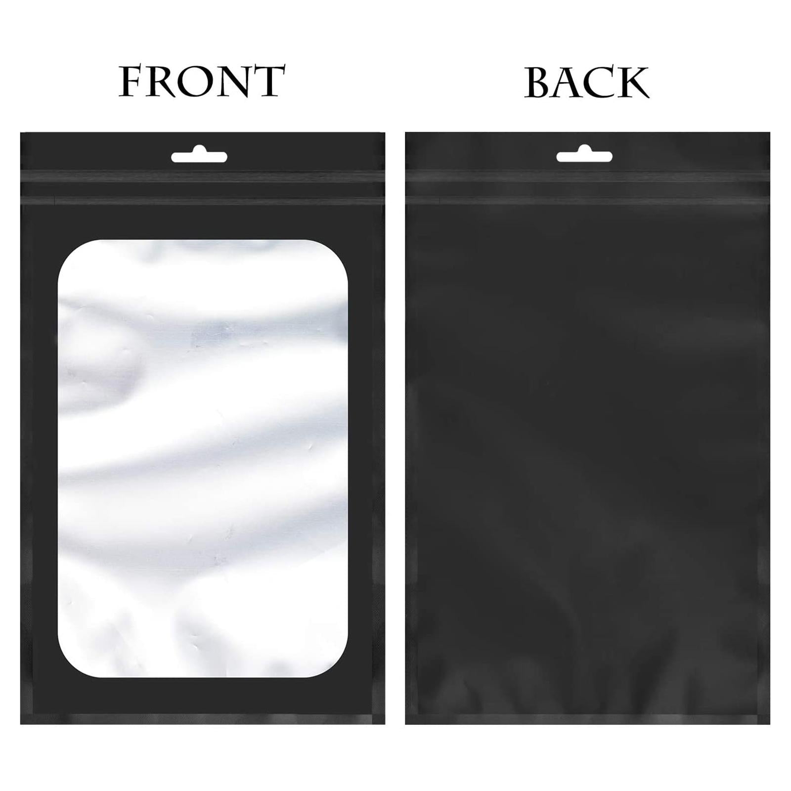 100x Mylar Bag Food Storage Container Snacks Jewelry Packing Storing Black L