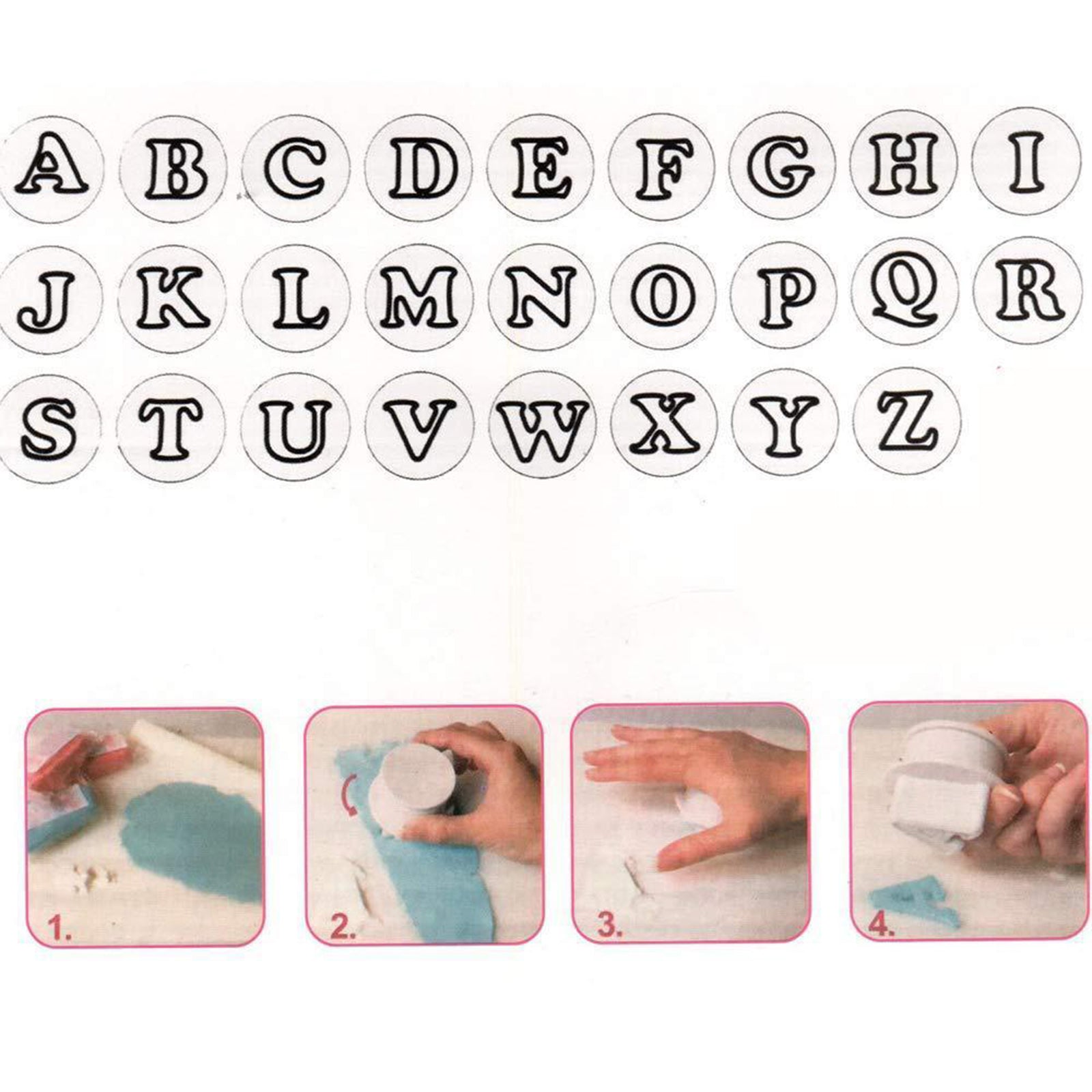 Cookie Cutter Plastic Fondant Cutter Baking Cake Mold Capital- Alphabet