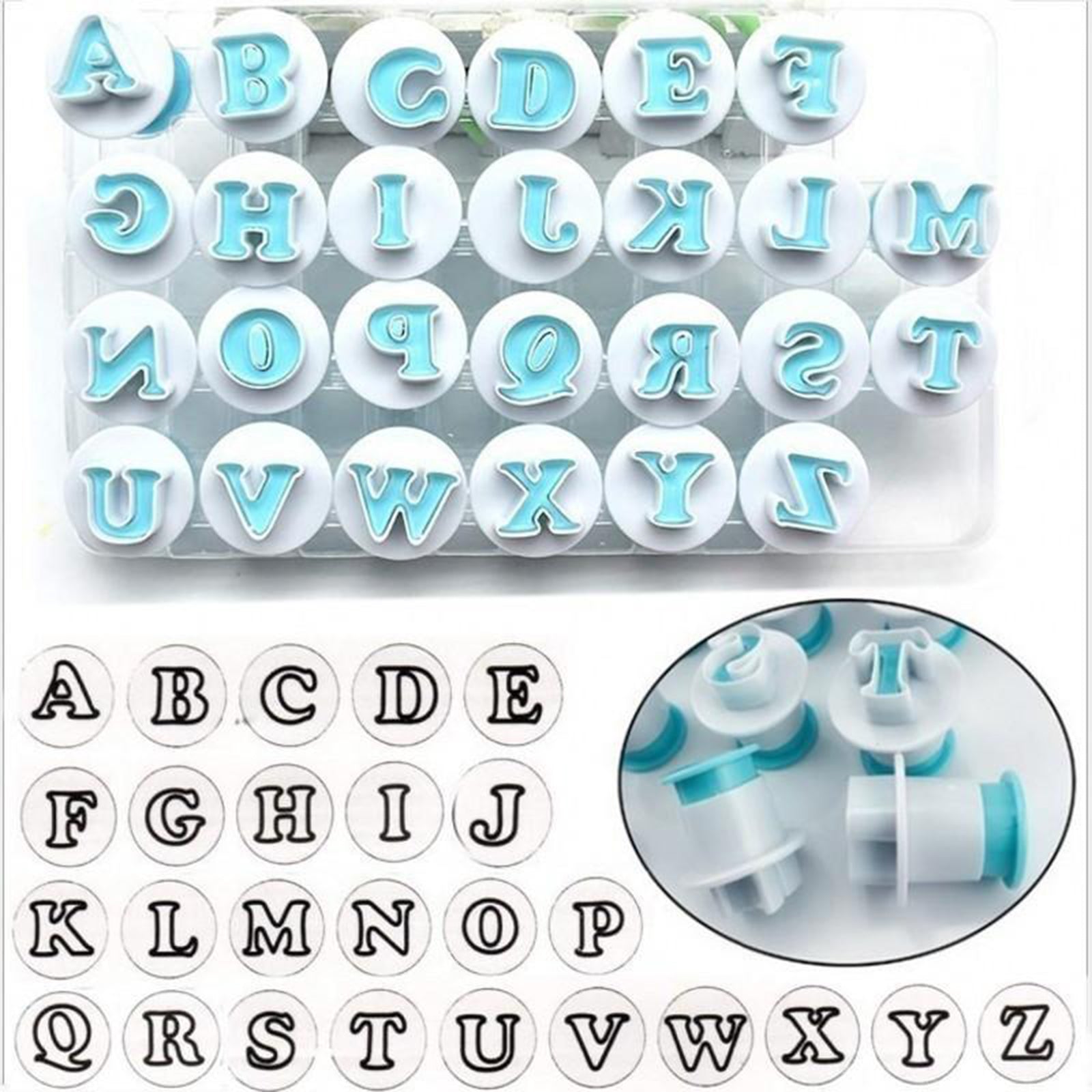Cookie Cutter Plastic Fondant Cutter Baking Cake Mold Capital- Alphabet