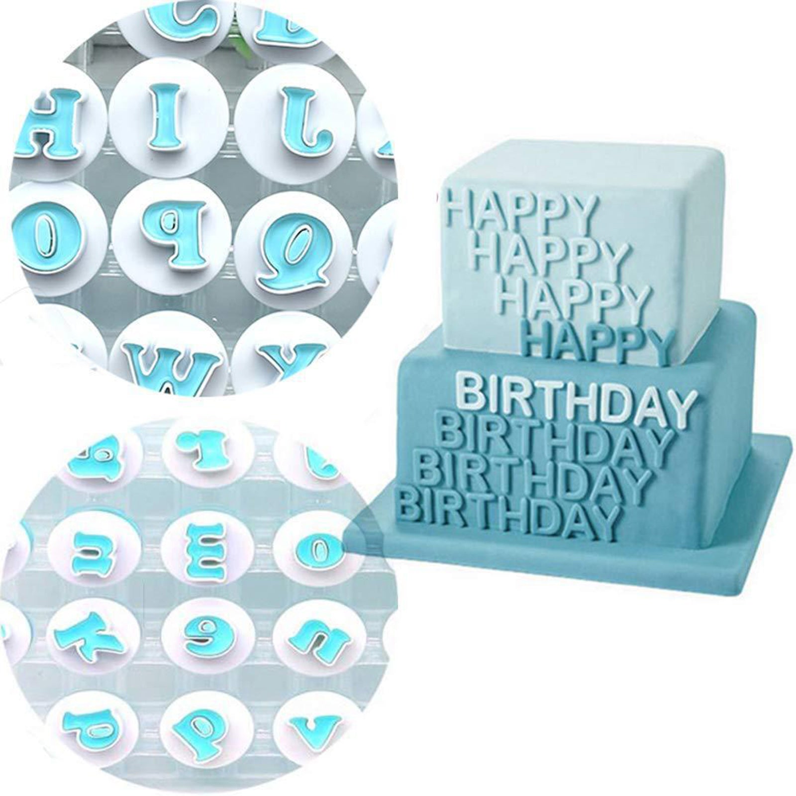Cookie Cutter Plastic Fondant Cutter Baking Cake Mold Non-capital- Alphabet