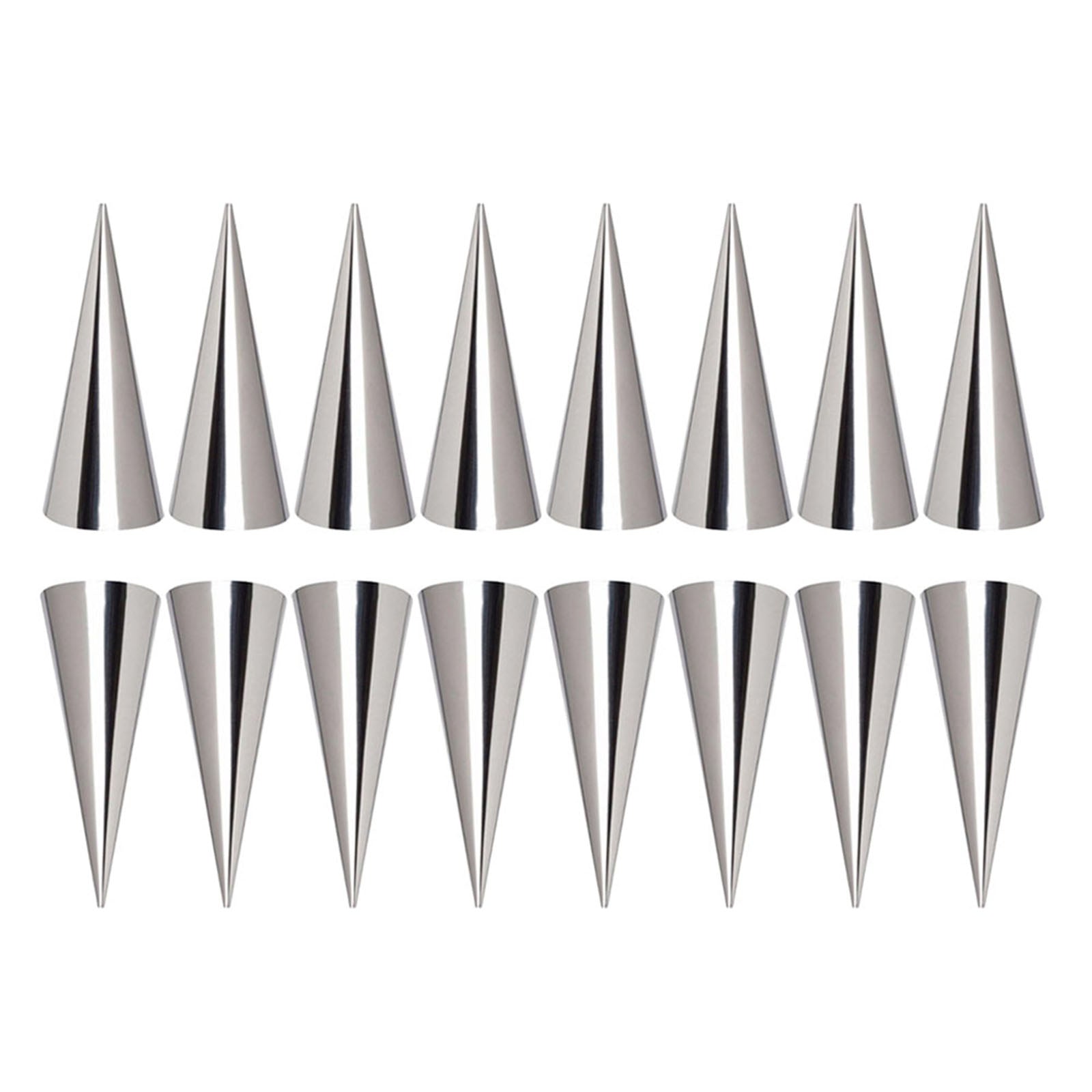 Kitchen Cream Horn Cones Molds Pastry Mold 16pcs Cream Mould+Cleaning Brush