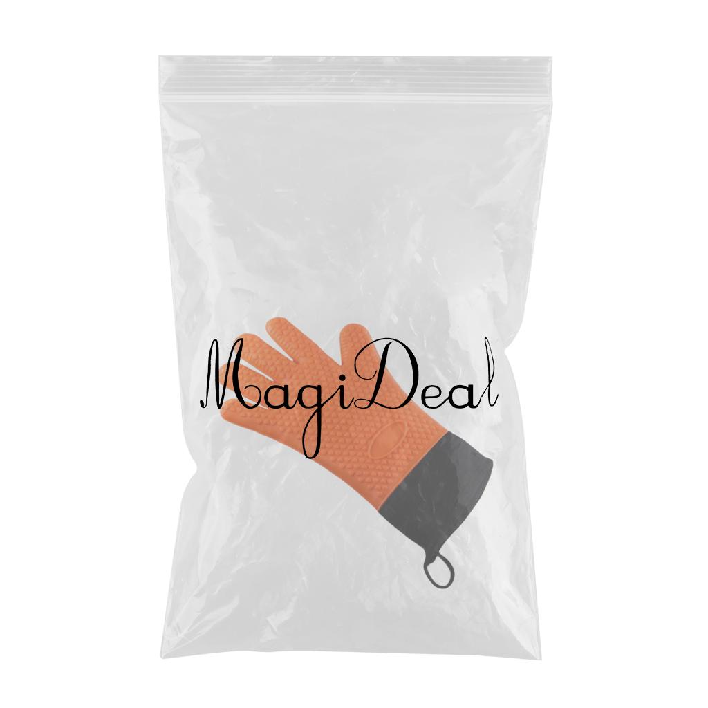Premium Oven Gloves Insulated Long Anti-scalding Mitts for Cooking orange