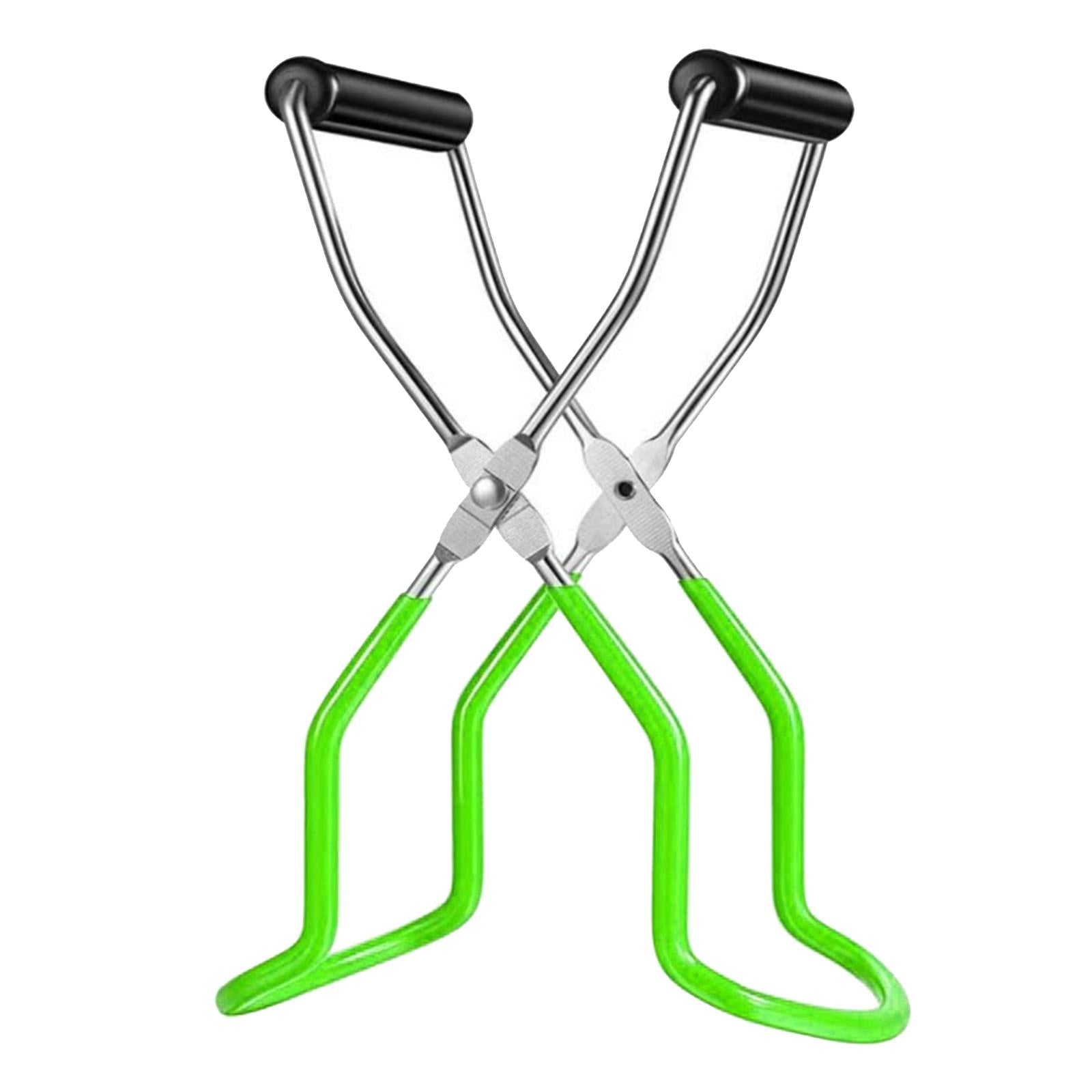 JAR LIFTER COMFORT GRIP CANNING TOOL STAINLESS STEEL TONGS Green