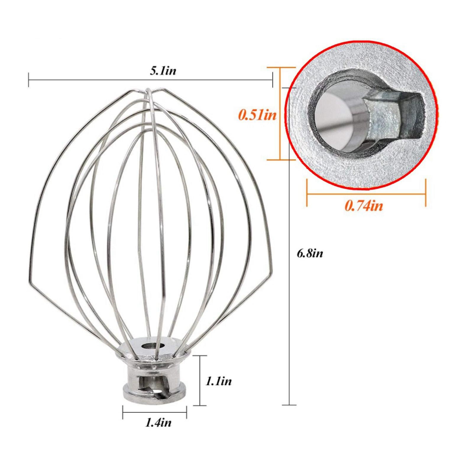 K5AWW 5QT Wire Whisk Mixer for 5KSM5 7K5 9KSM5 K5 KDM5 KP50 KPM5 KSM5 KSMC50
