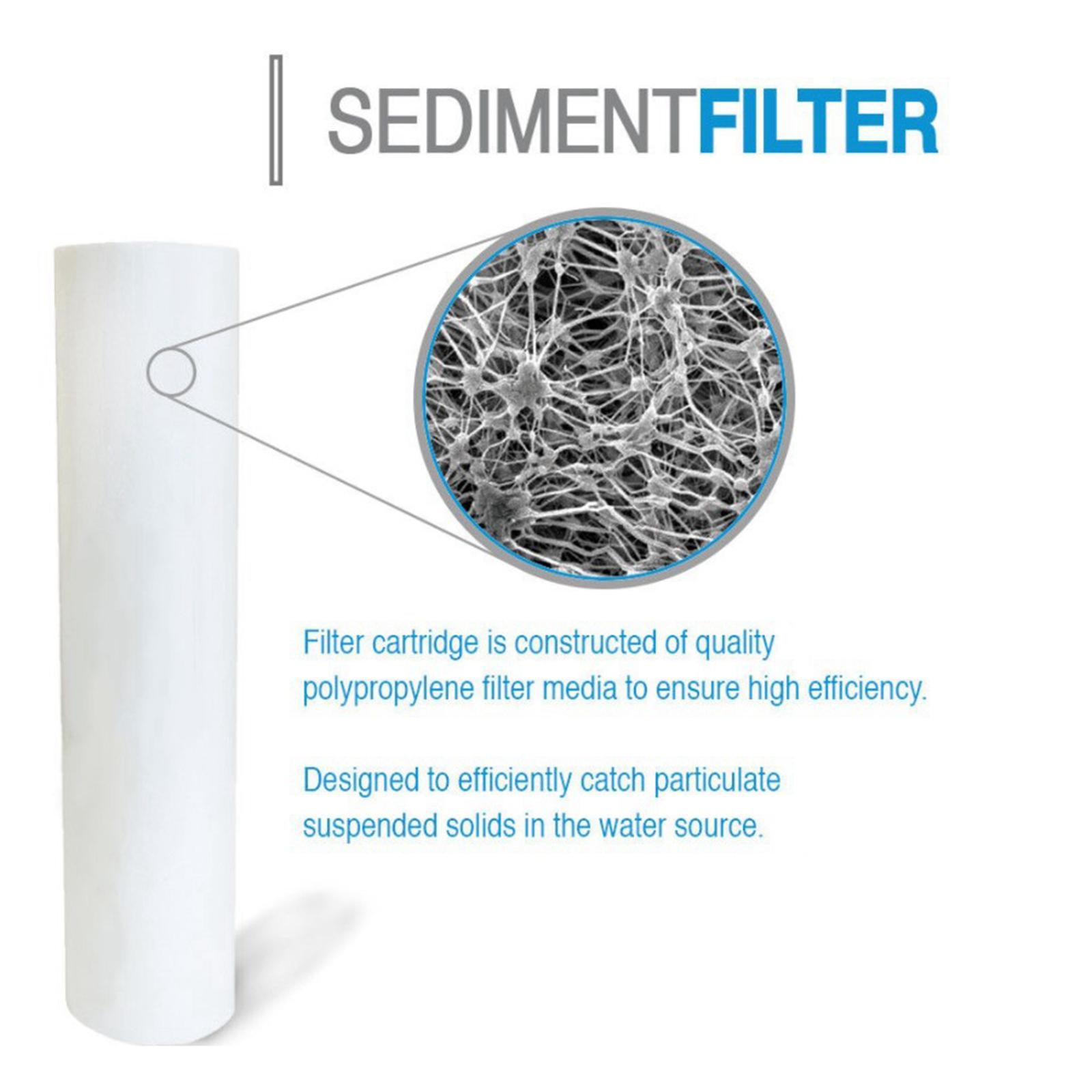 10x2.5" 120g PP Sediment Water Filter House Cartridge Reverse Osmosis 1 Micron"