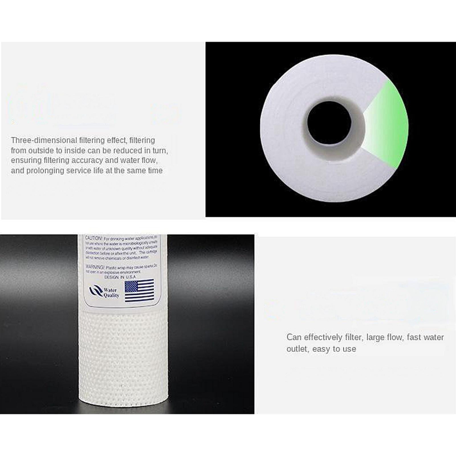 10x2.5" 120g PP Sediment Water Filter House Cartridge Reverse Osmosis 5 Micron"