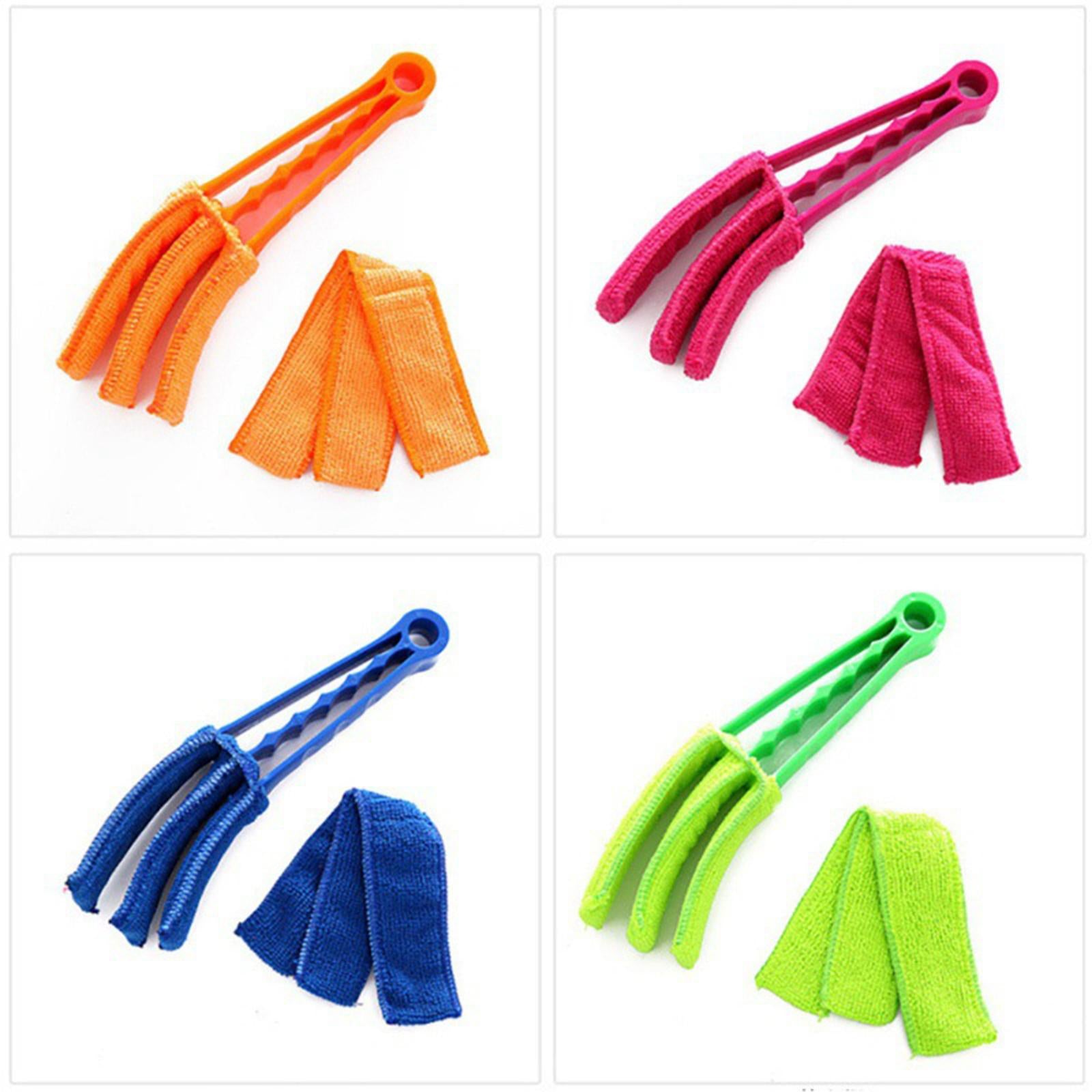 Window Blinds Brush Dust Cleaner Washable Micro Fibre Sleeve Orange