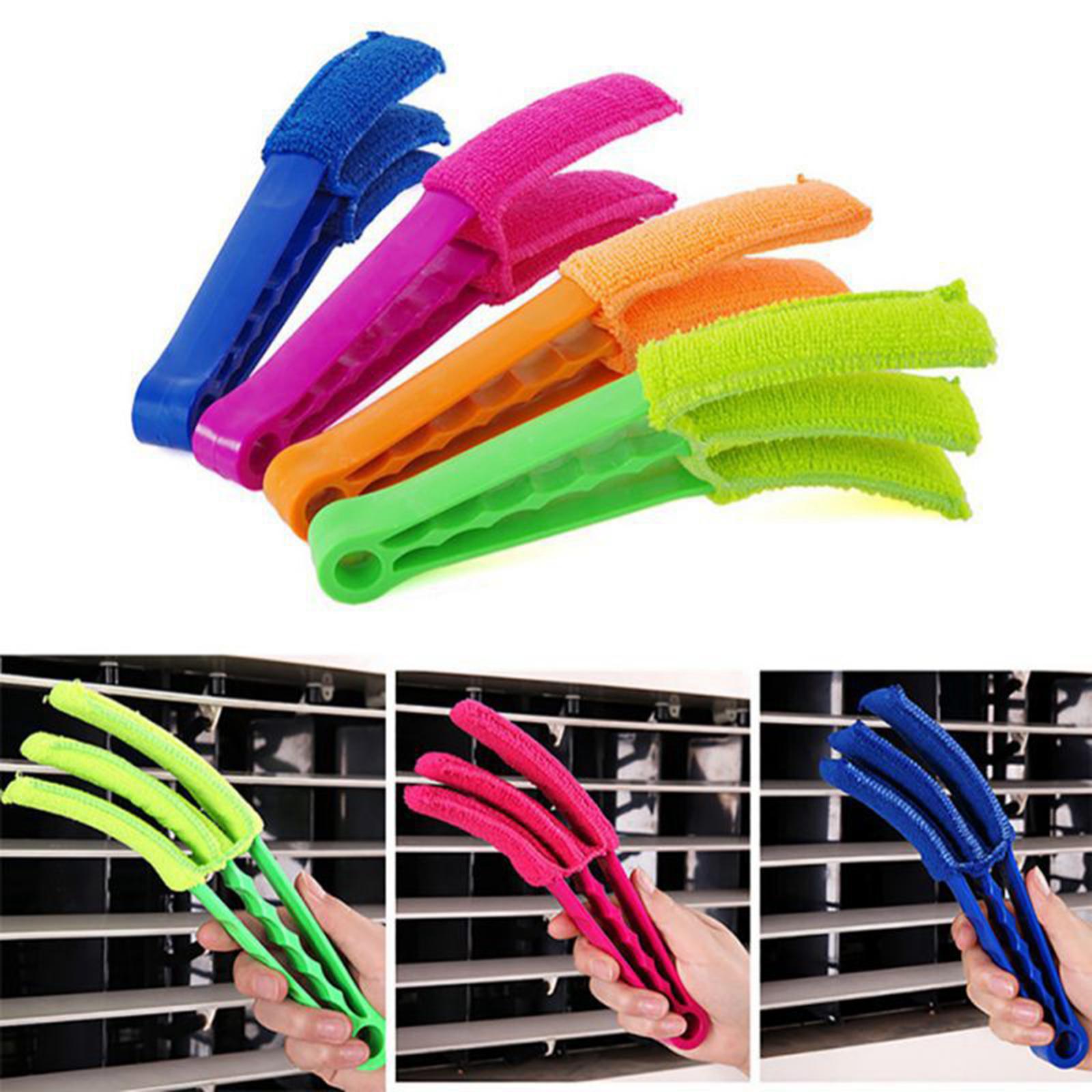 Window Blinds Brush Dust Cleaner Washable Micro Fibre Sleeve Green