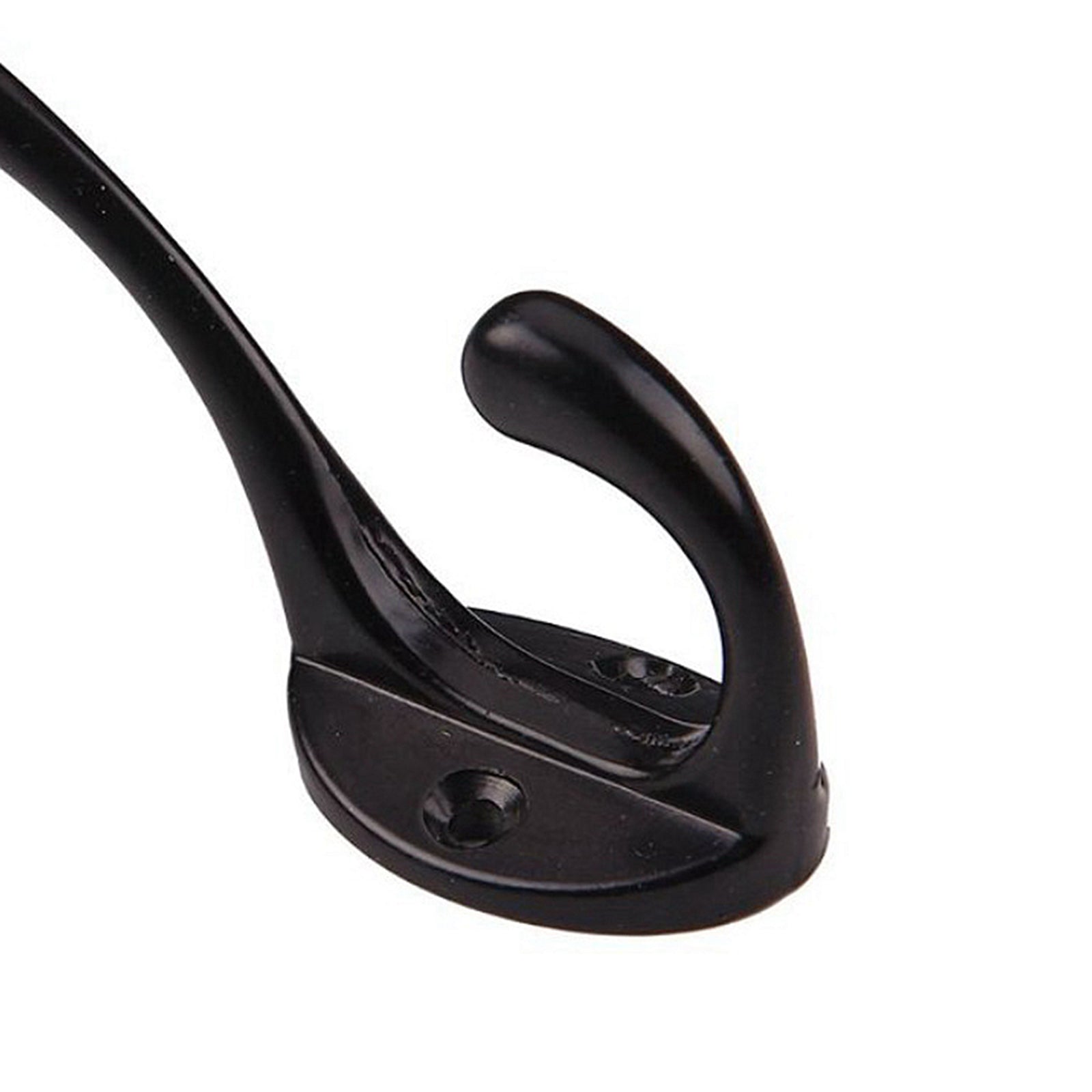 4x Wall-mounted Clothes Coat Hooks Key Towel Hanger Bathroom Bedroom Black